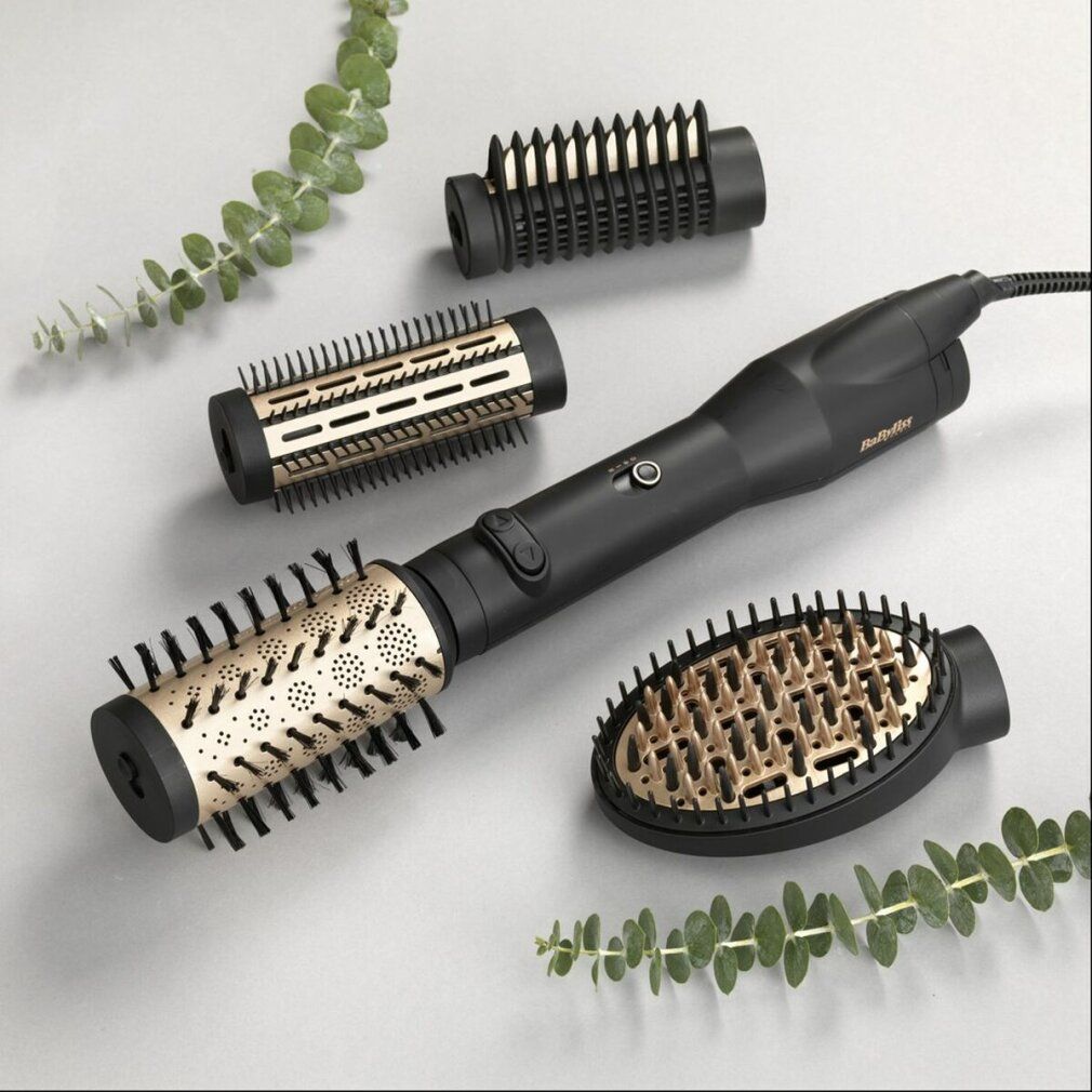 Arricciacapelli nero con tre accessori. Testine dorate. Logo BaByliss.