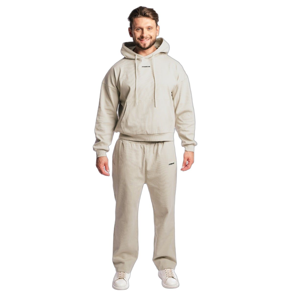 GymBeam Felpa uomo Aura oversize con cappuccio Grey
