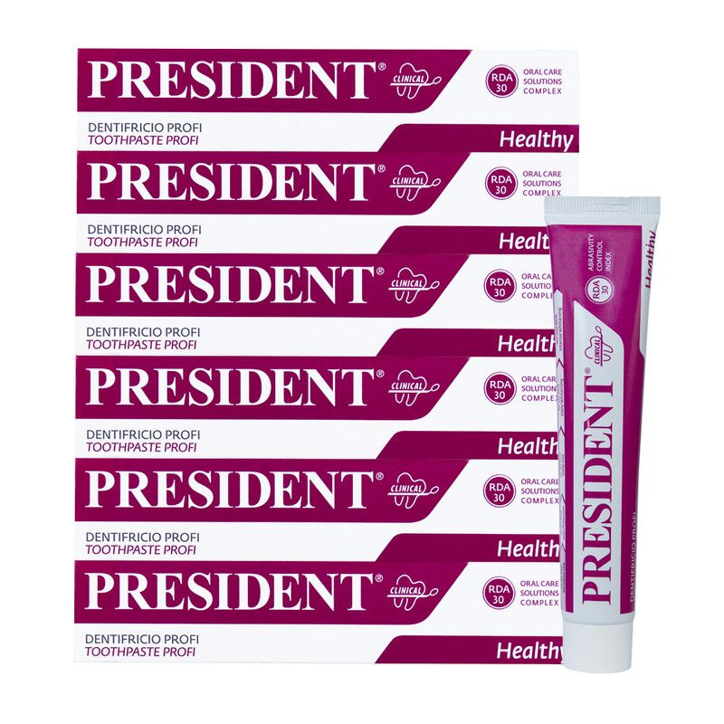 President KIT 6 Dentifricio Profi Clorexidina 0,20% Azione intensiva RDA 30 - 6x75ml