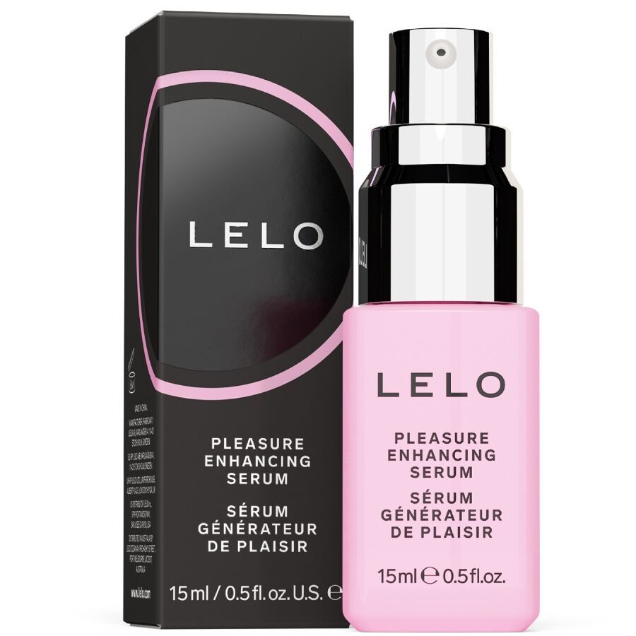 Siero piacere LELO, flacone da 15ml e confezione.