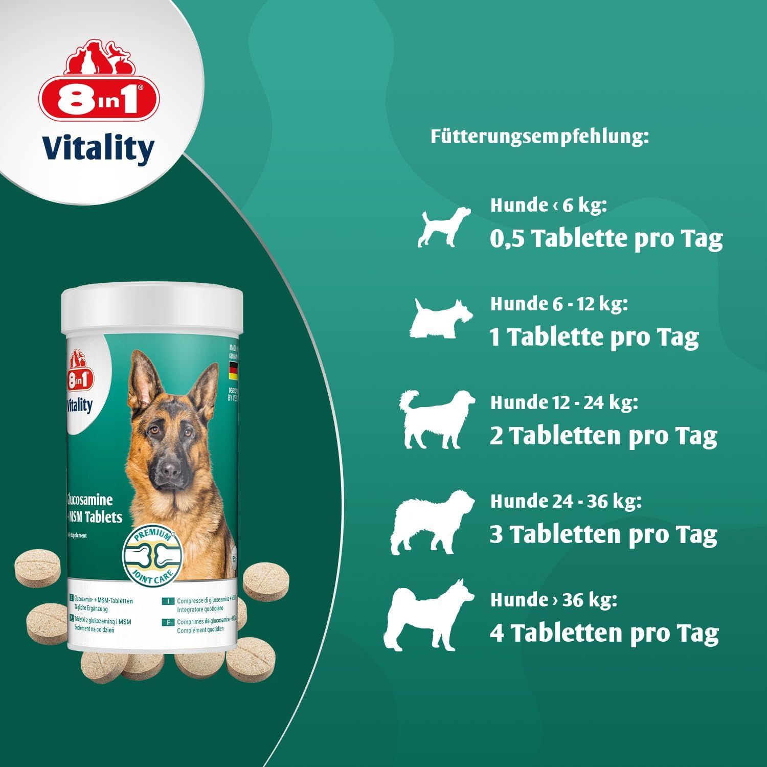 8in1 Compresse di Glucosamina con MSM