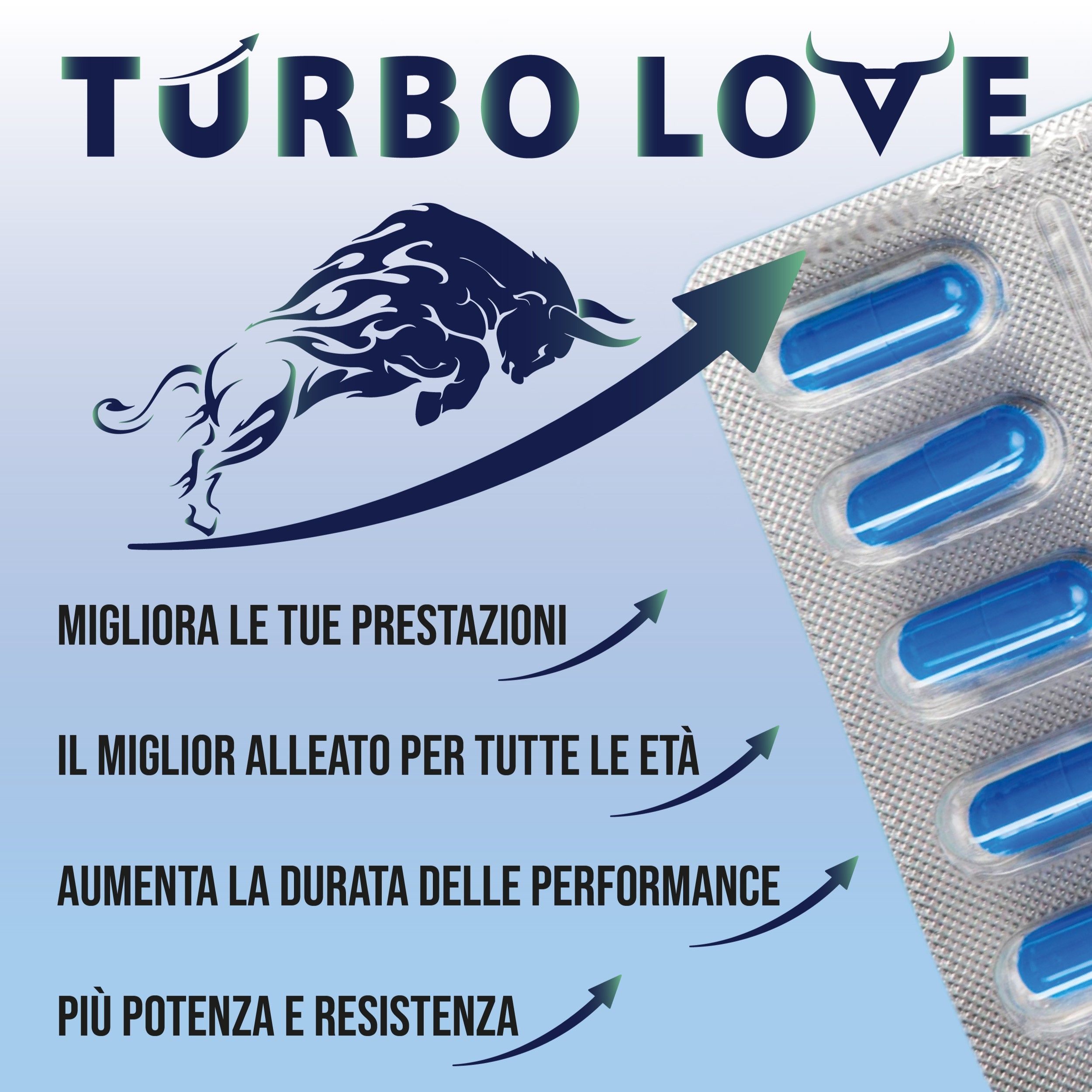 Kamasù TURBO LOVE Integratore Uomo con Maca, Ginseng, Arginina e Guaranà – Vitalità ed Energia
