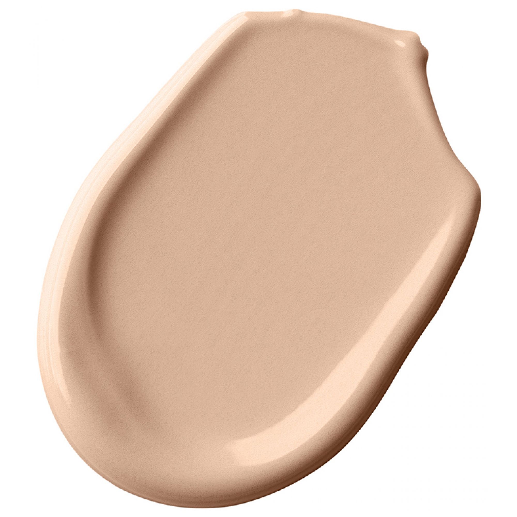 Uno swatch di fondotinta Madara Skin Equal Soft Glow in una tonalità beige chiaro.