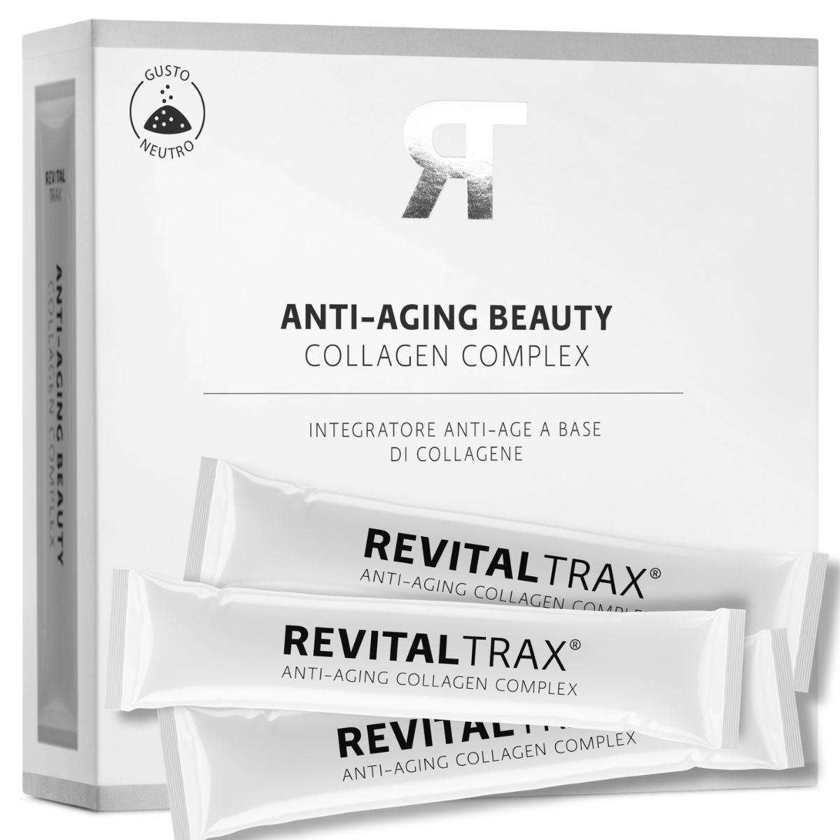 Revitaltrax collagene bioattivo Verisol con acido ialuronico, per pelle, unghie e capelli.