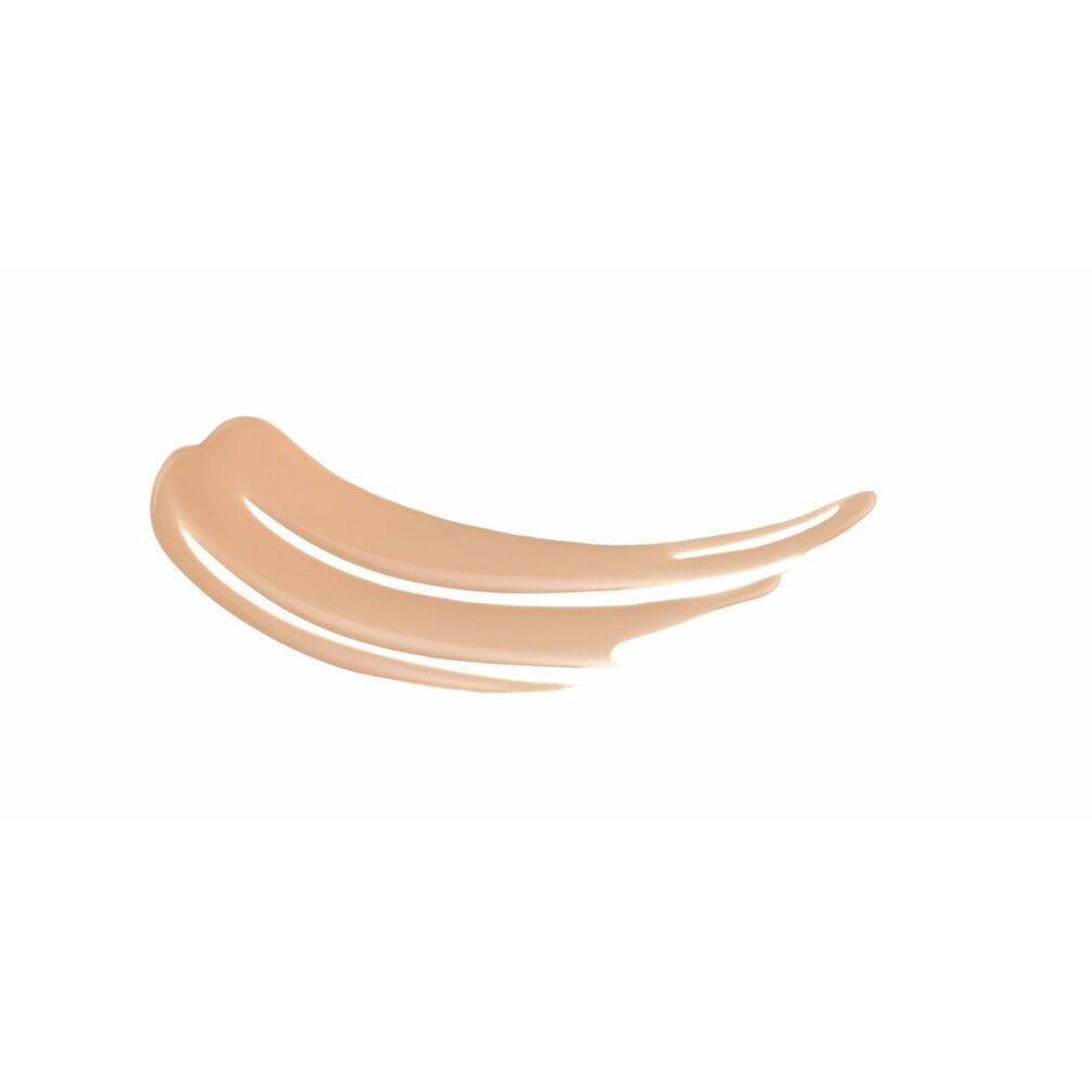 Traccia di prodotto beige su sfondo bianco. Forma: curva.