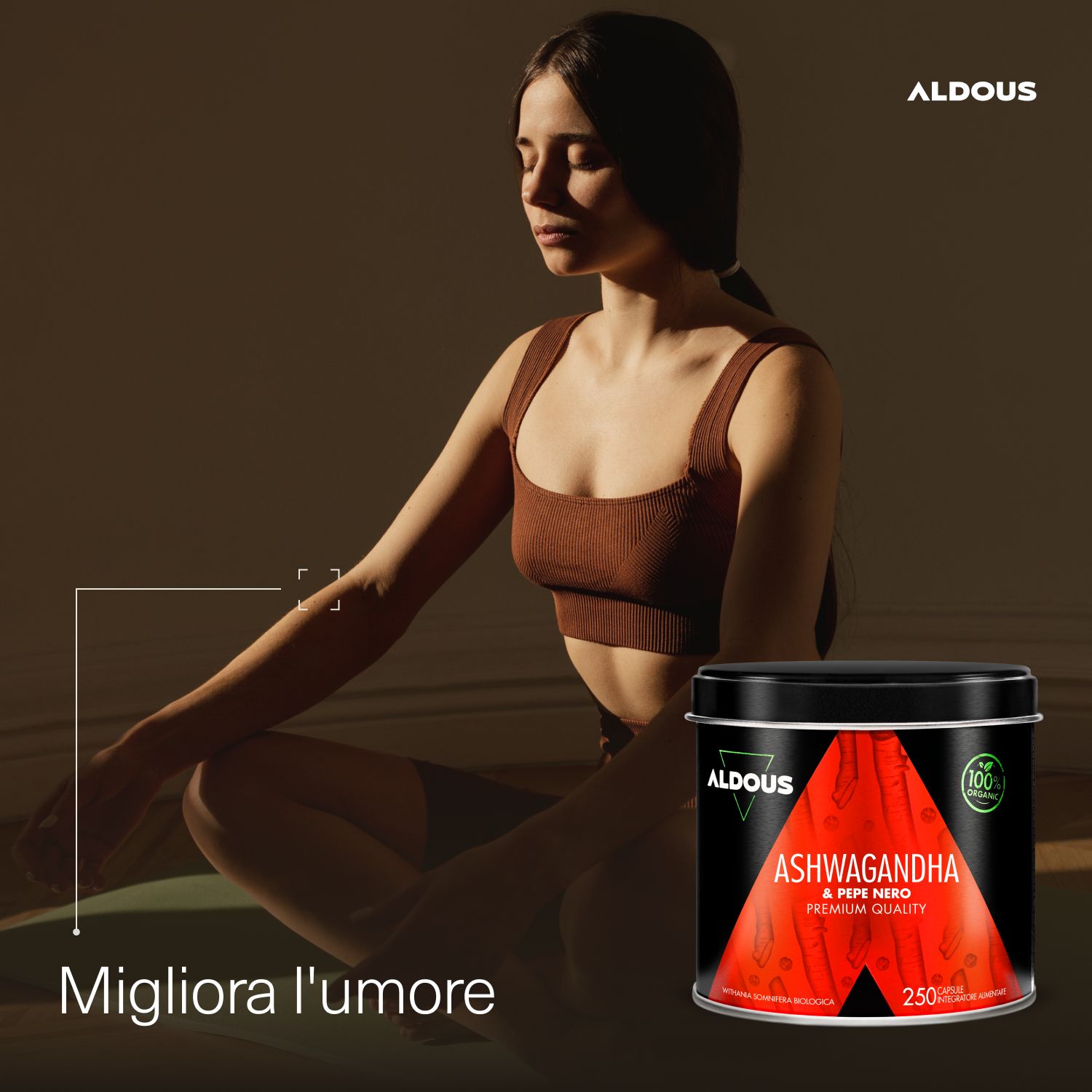 Aldous - Ashwagandha con Pepe Nero - Ansia, Stress