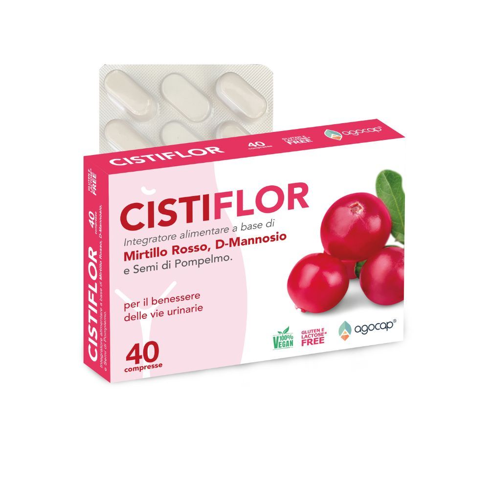 agocap - Cistiflor  Integratore alimentare con D Mannosio e Mirtillo Rosso per le vie urinarie