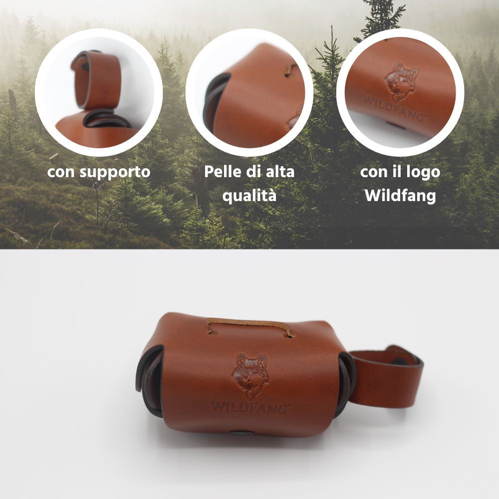Wildfang - Distributore di sacchetti per la cacca in pelle