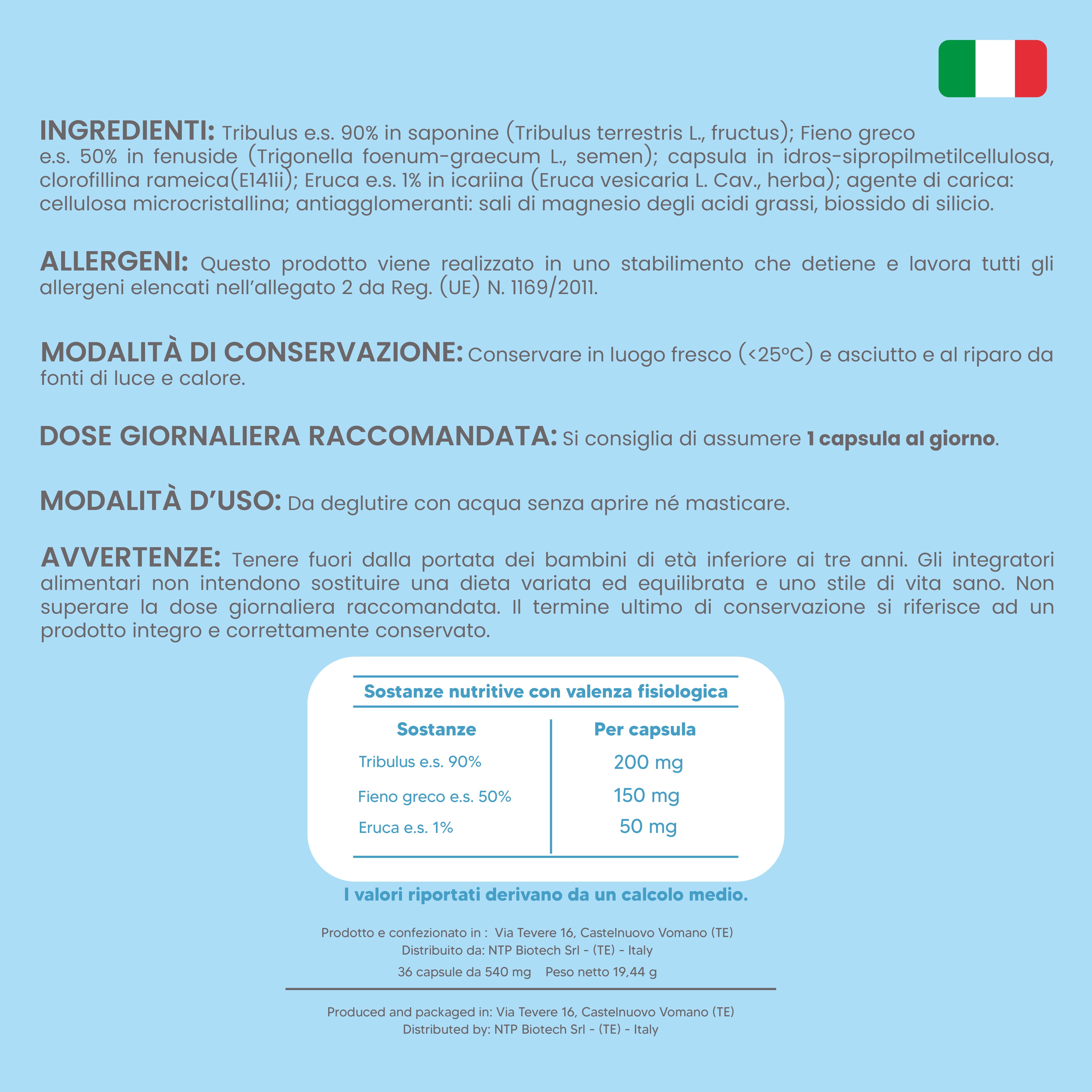 NTP BIOTECH - Androdam - Integratore per il benessere maschile, Andropausa, testosterone