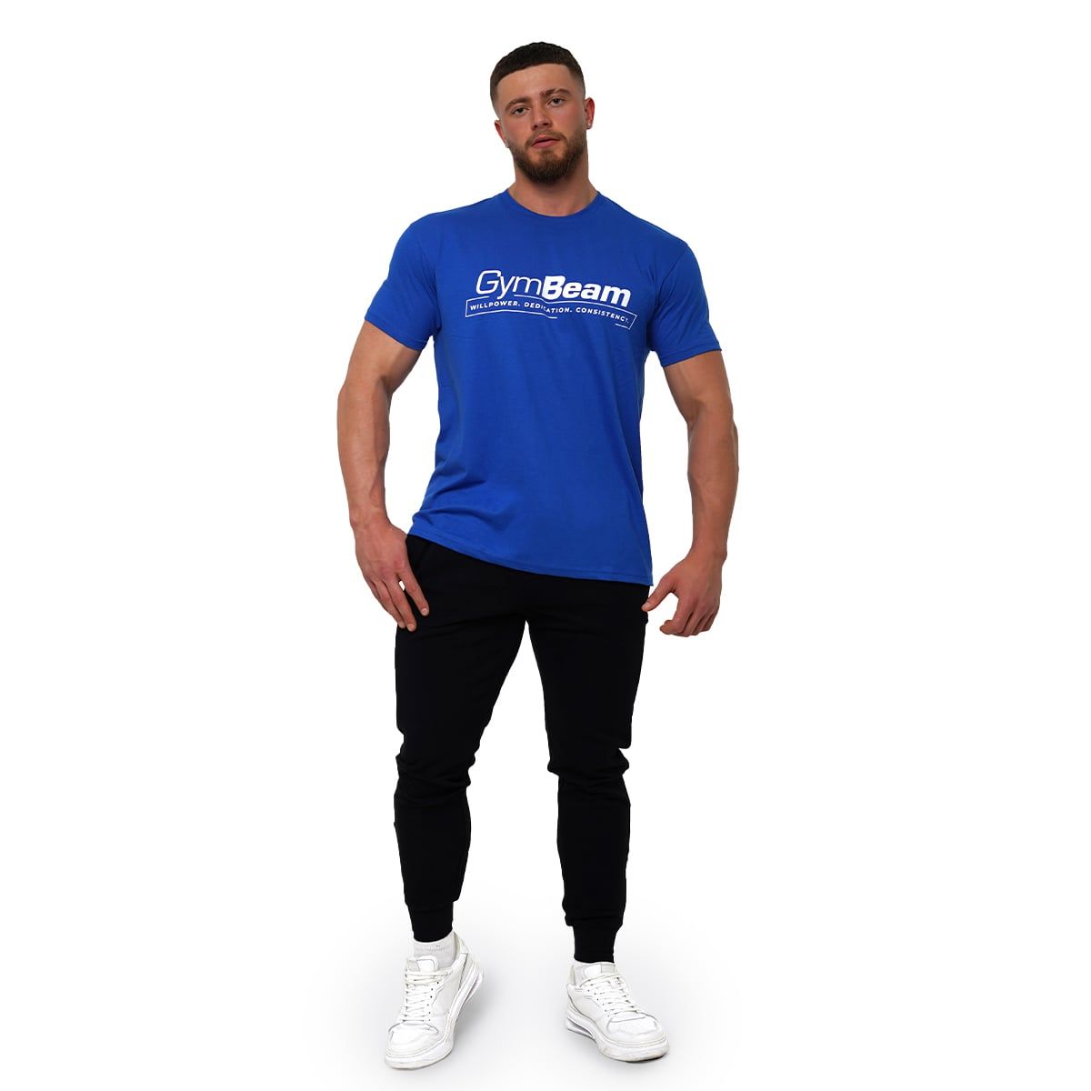 GymBeam T-shirt uomo regular Willpower blu royal