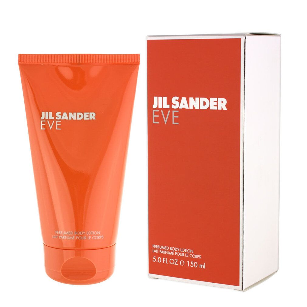 Lozione corpo Jil Sander Eve in tubo e scatola.