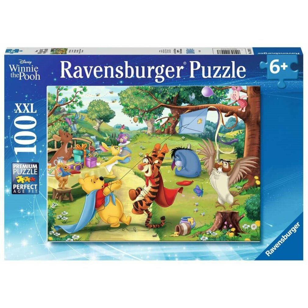 Scatola puzzle Winnie the Pooh. Puzzle Ravensburger, 100 pezzi, dai 6 anni in su. Formato XXL. Puzzle Premium.
