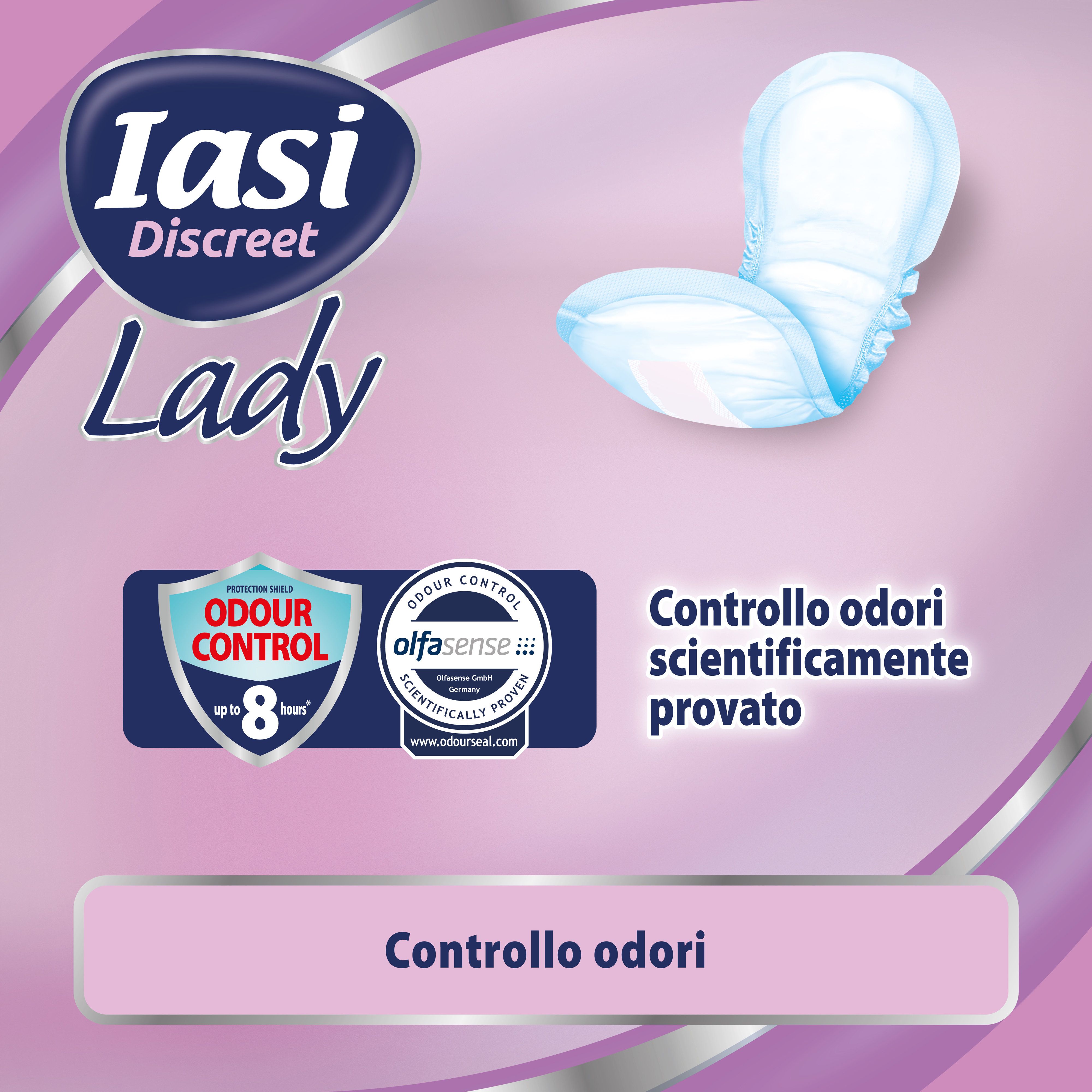 IASI Discreet LADY, Assorbenti per perdite urinarie Femminili Leggere, Taglia Extra, 192 Unità