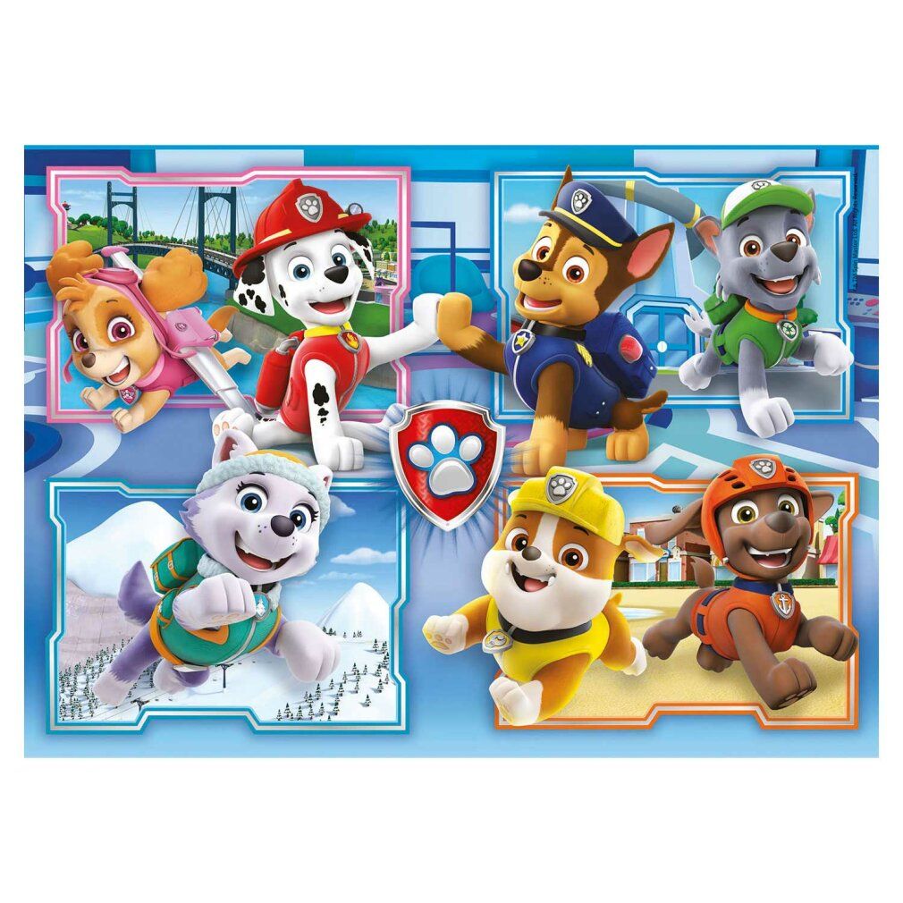 Puzzle Clementoni Paw Patrol. 60 pezzi. Personaggi Paw Patrol su sfondo blu. Con logo e personaggi. Per bambini.