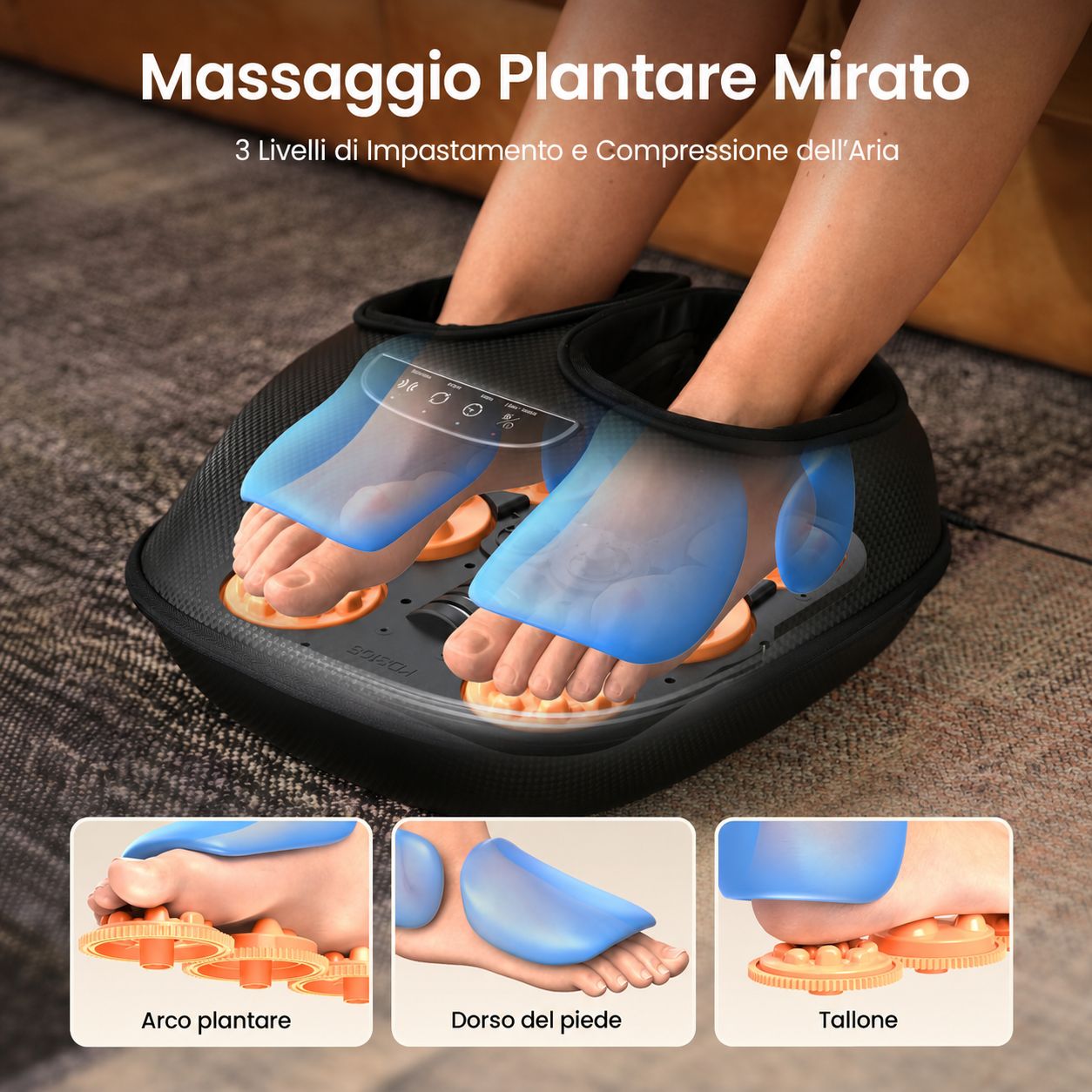 RENPHO Massaggiatore per piedi con funzione calore