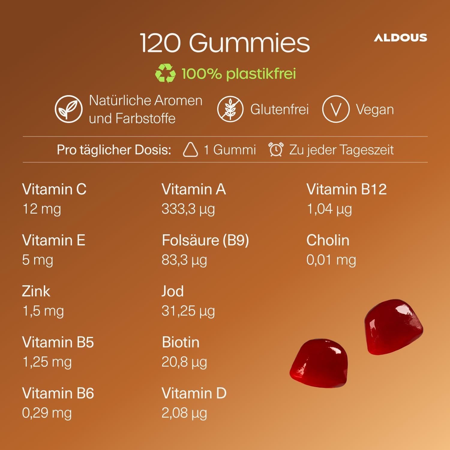 Aldous Gummies Multivitaminiche per Bambini
