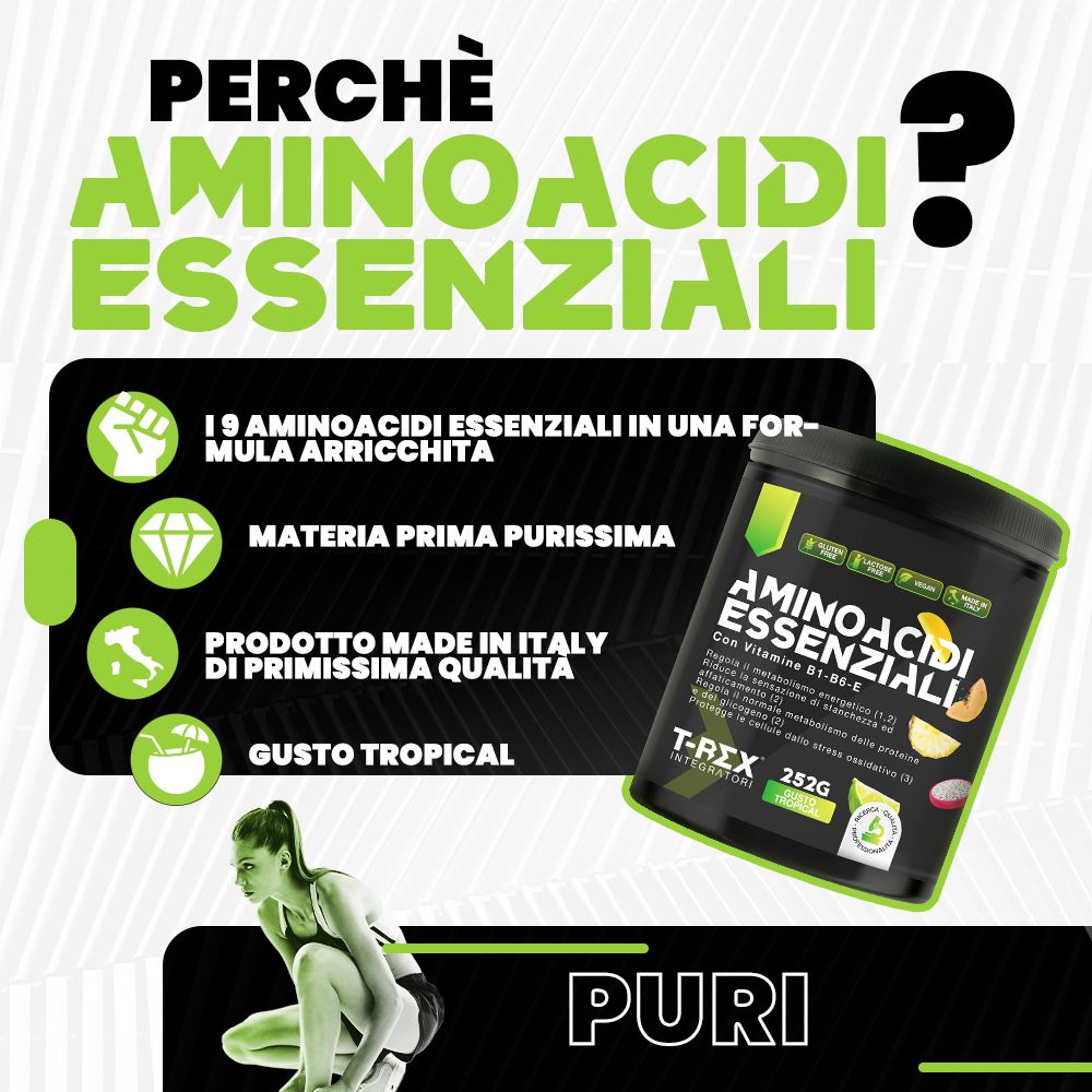 T-Rex Integratori Eaa Aminoacidi essenziali Tropical 252 g Polvere