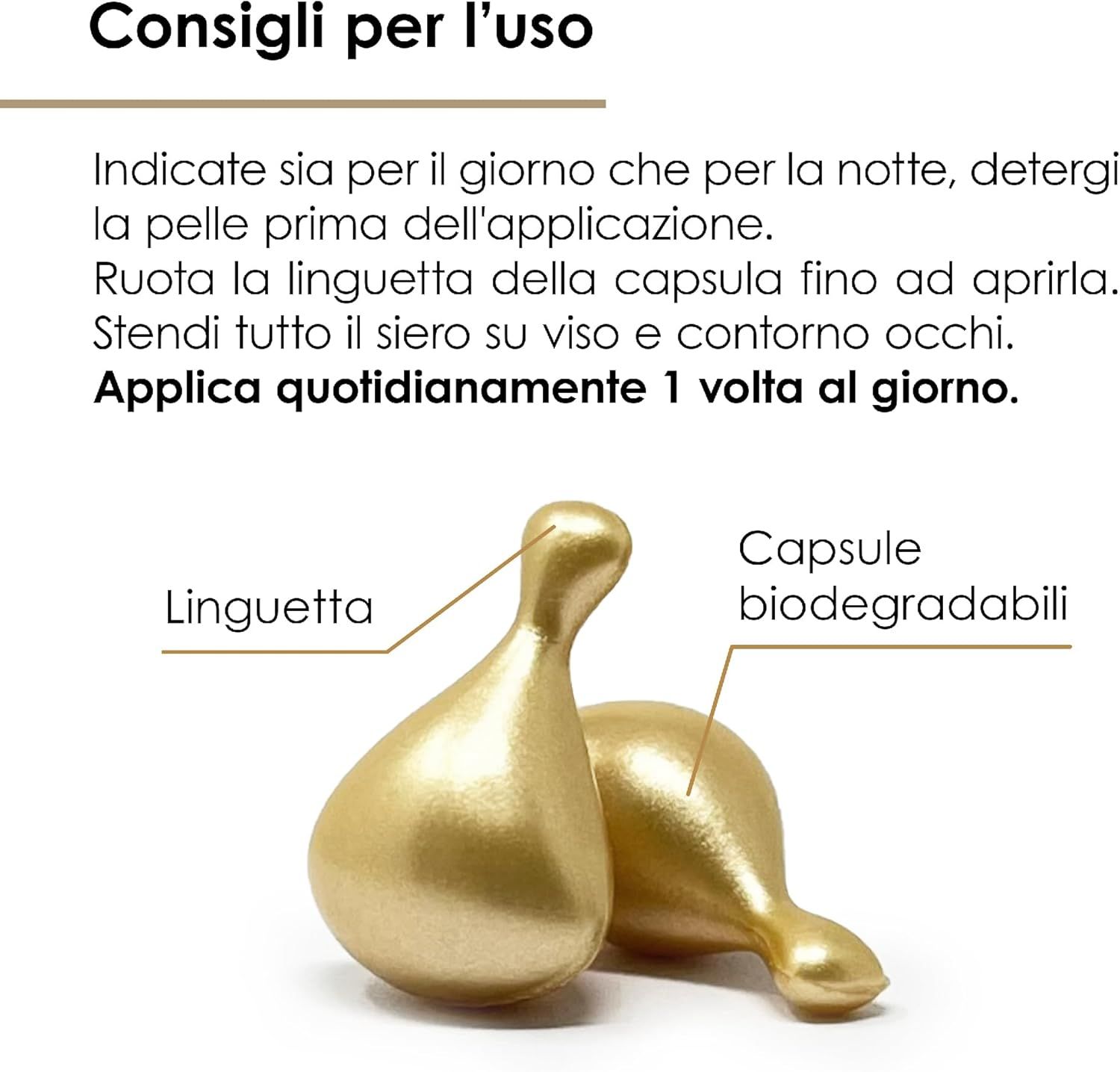 Essenze.me Beauty 24 Capsule Siero Viso e Contorno Occhi Antietà Antistress - 60 Capsule Monodose