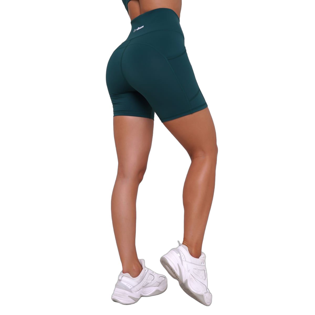 GymBeam Pantaloncini donna Ignite slim con tasche verde scuro