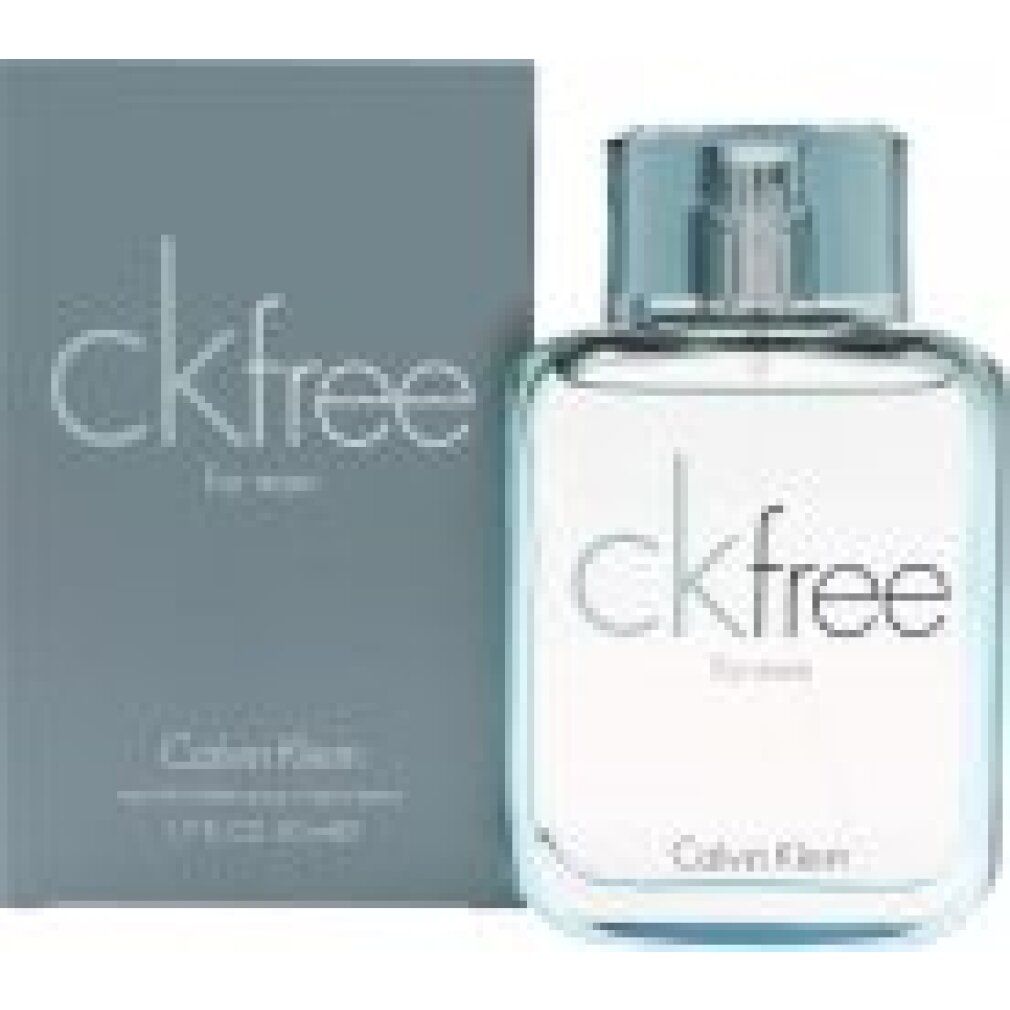 Flacone e confezione dell'eau de toilette CK Free di Calvin Klein.