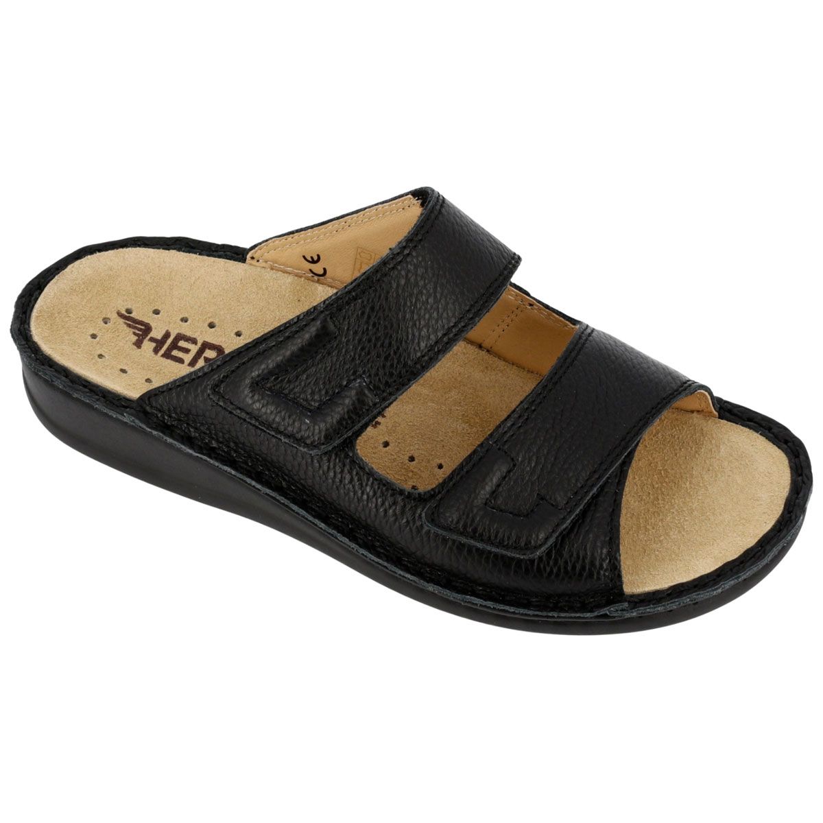Hergos H440 - Ciabatta Hergos in pelle con plantare estraibile, ottima regolazione