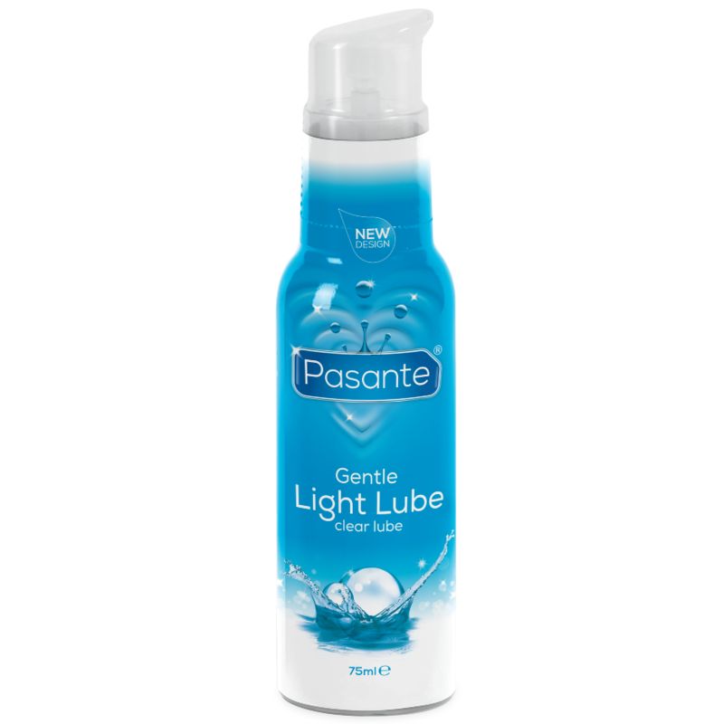 Flacone Pasante Gentle Light Lube 75ml con dispenser a pompa, a base d'acqua, vegano.