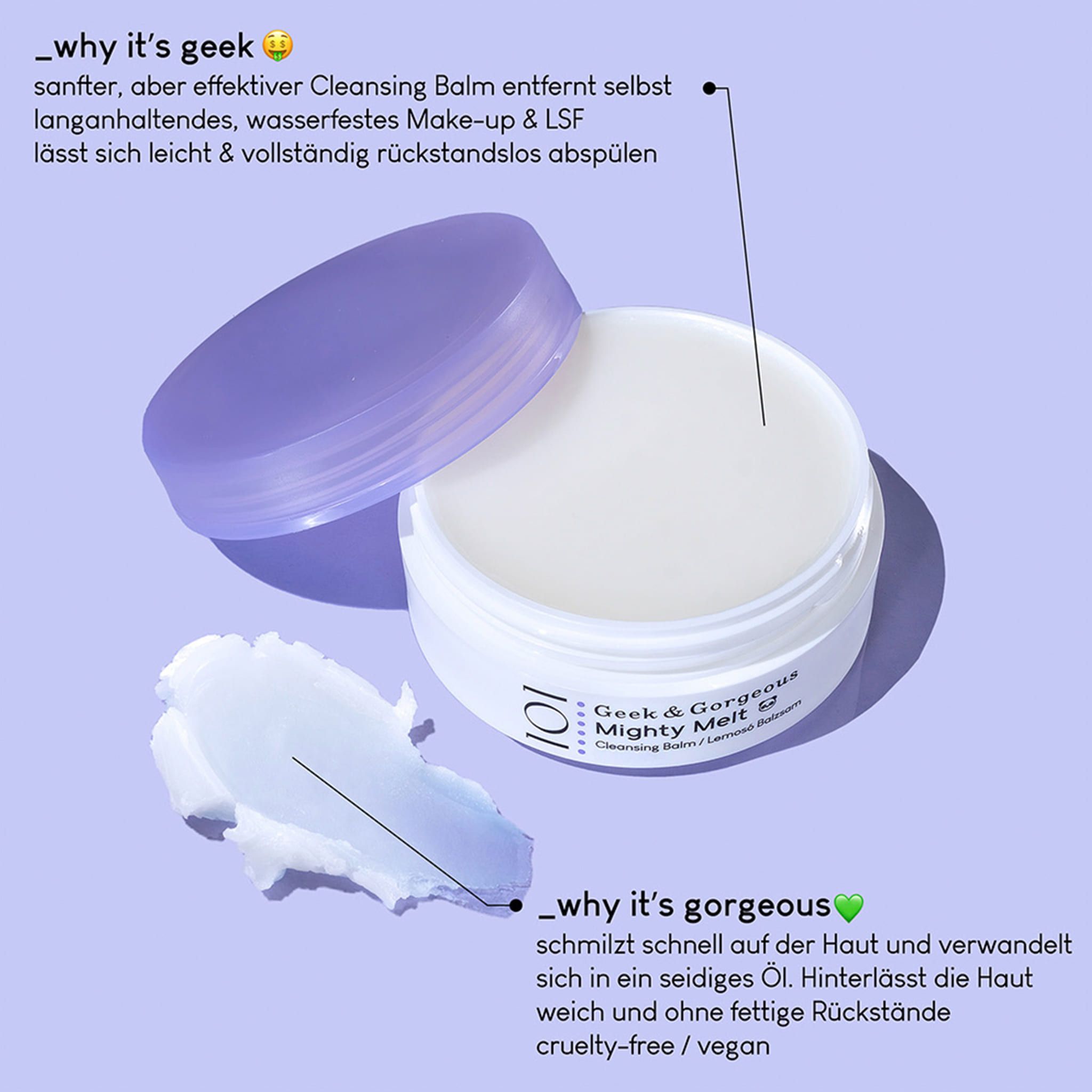 Geek & Gorgeous - Mighty Melt  - Balsamo detergente struccante
