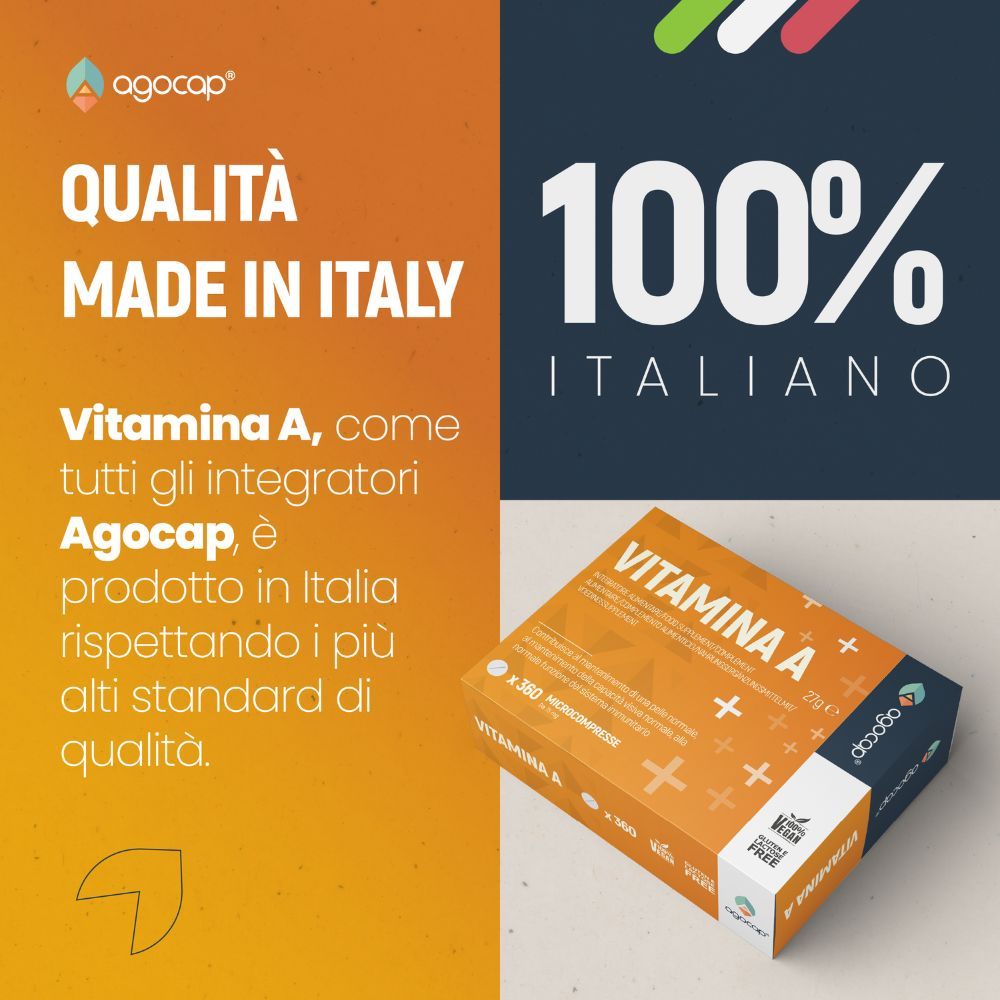 agocap - Vitamina A pura alto dosaggio 360 comprese
