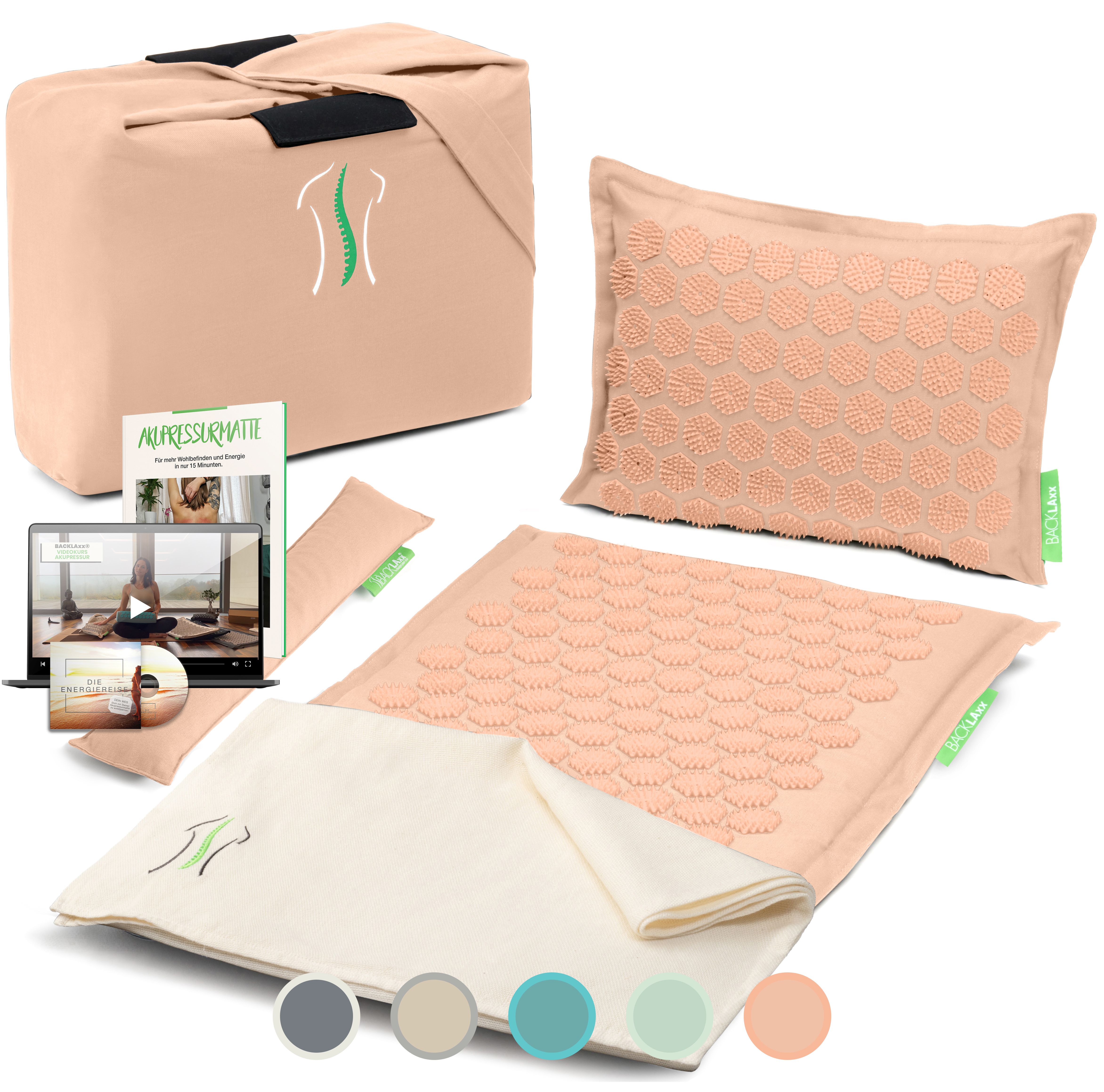 BACKLAxx® Set di tappetini per agopressione 'Originale'