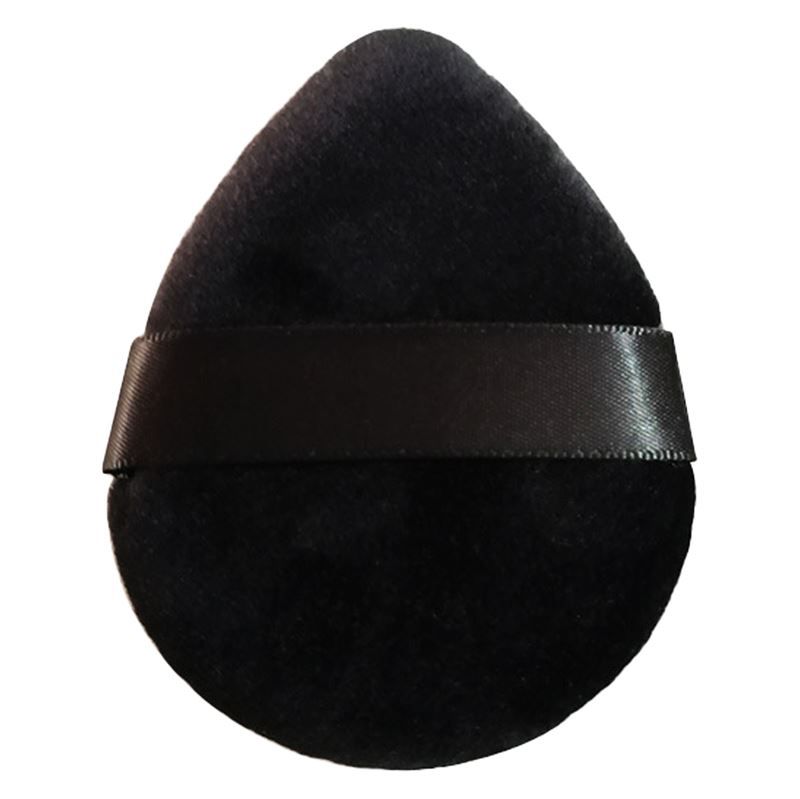 Un piumino nero a forma di goccia con un nastro.