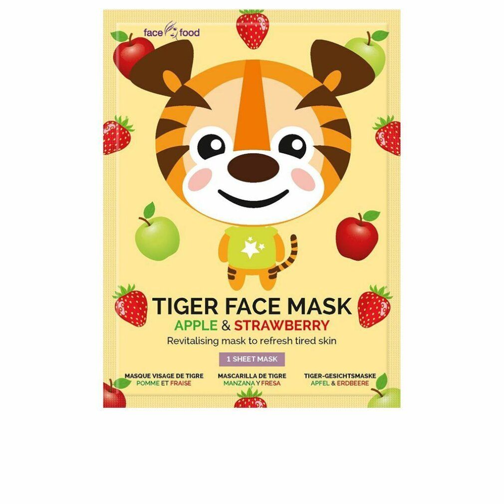 Maschera per il viso in tessuto - Tigre di mela e fragola