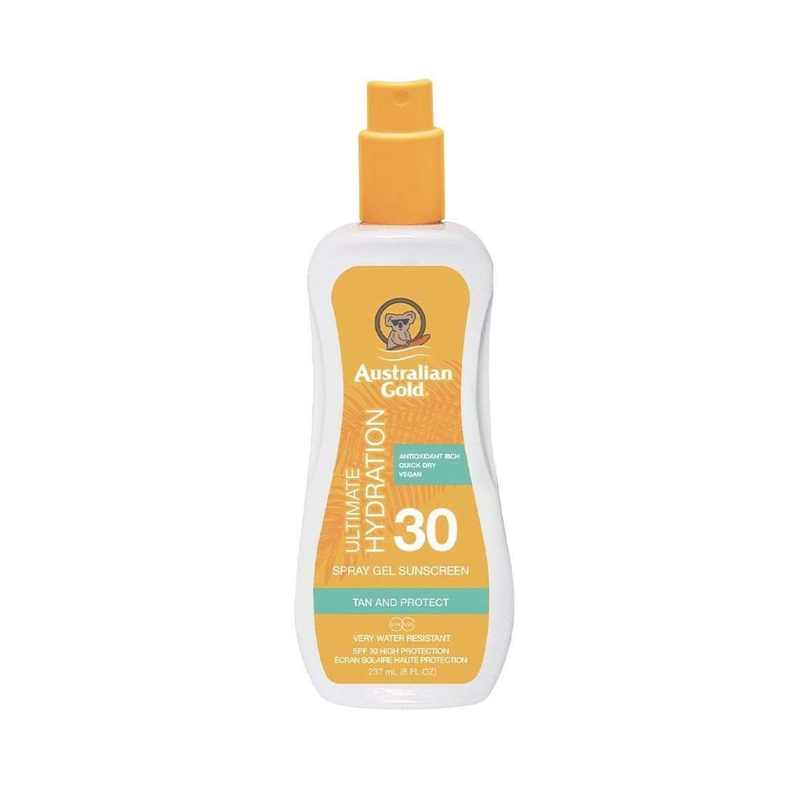 AUSTRALIAN GOLD SPRAY GEL TAN AND PROTECT SPF30 237ML AGCF25042