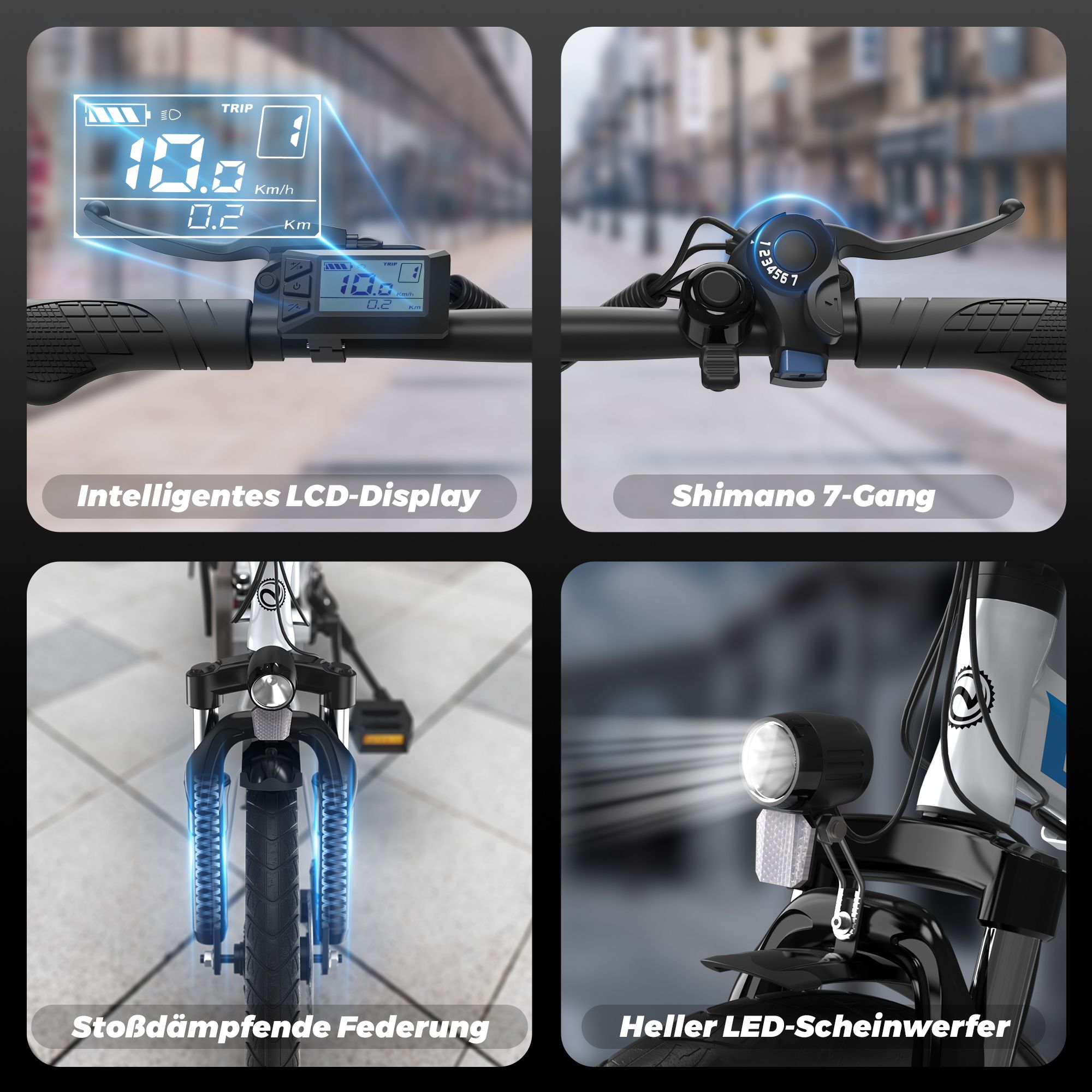 VARUN C20-1 PRO Bicicletta elettrica pieghevole, 48V 13Ah