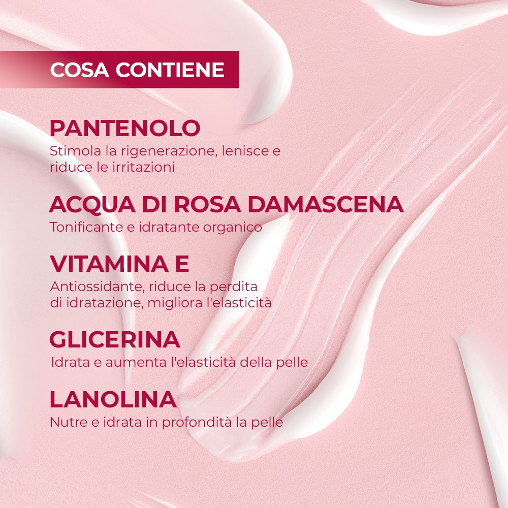 Flacone su sfondo rosa. Testo: Biotrade, Acnaut Hydro Active. Crema idratante. Per pelli disidratate.