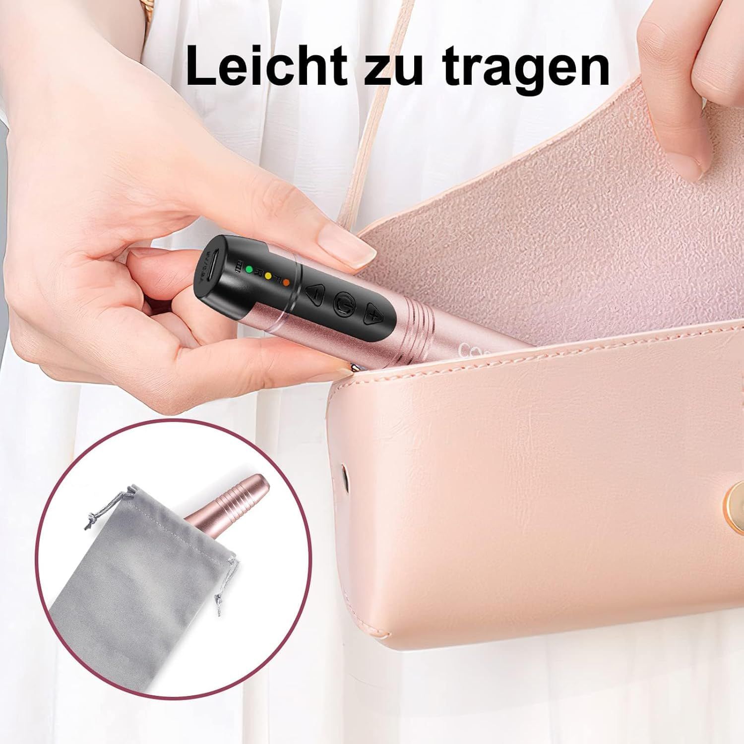 COSLUS set professionale manicure e pedicure 11 in 1 – Rosa