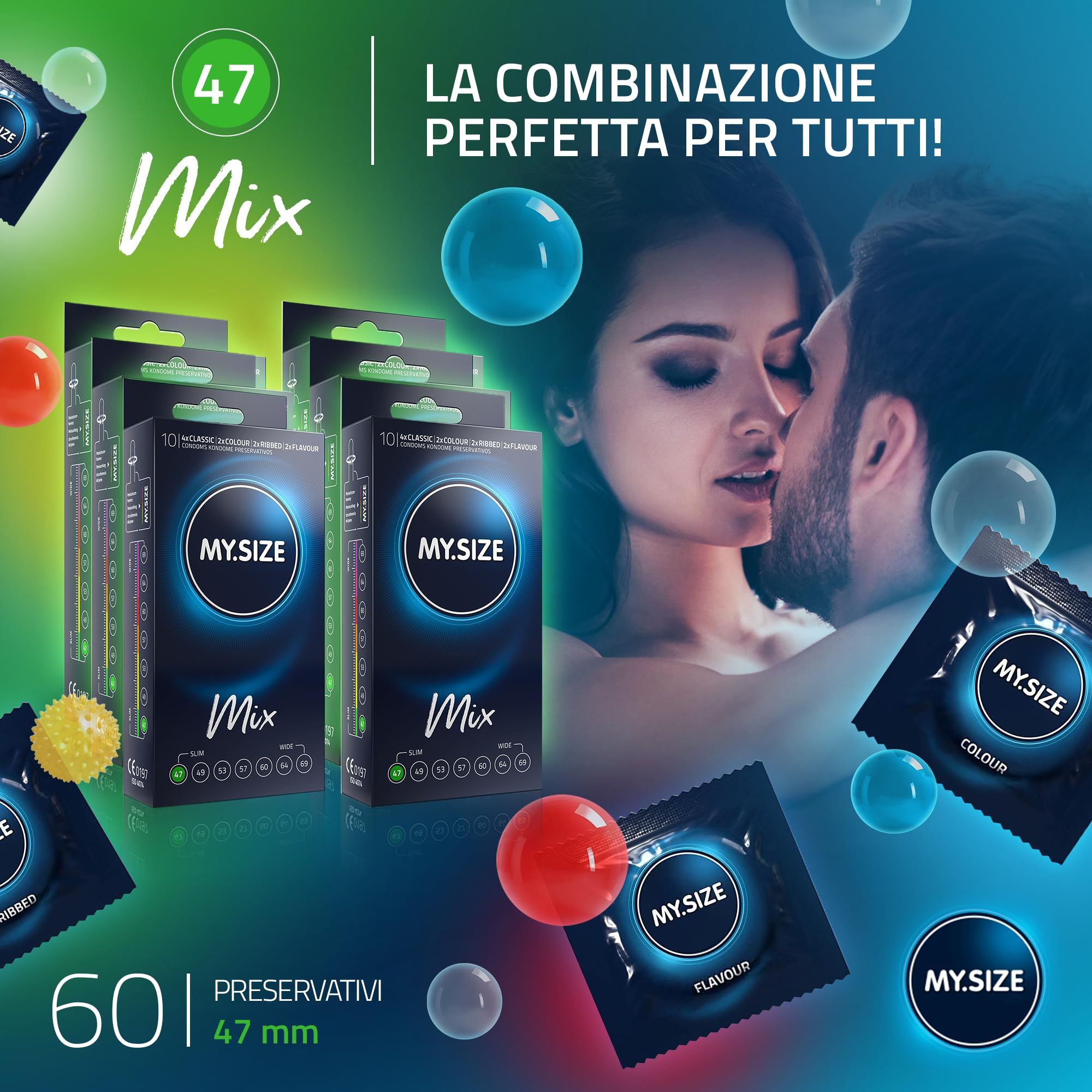 MY.SIZE Mix Set Preservativi Taglia 1 47mm