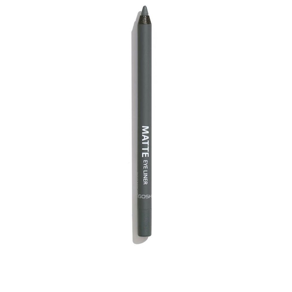 Matita eye-liner grigia. Scritta: Matte Eyeliner, GOSH.