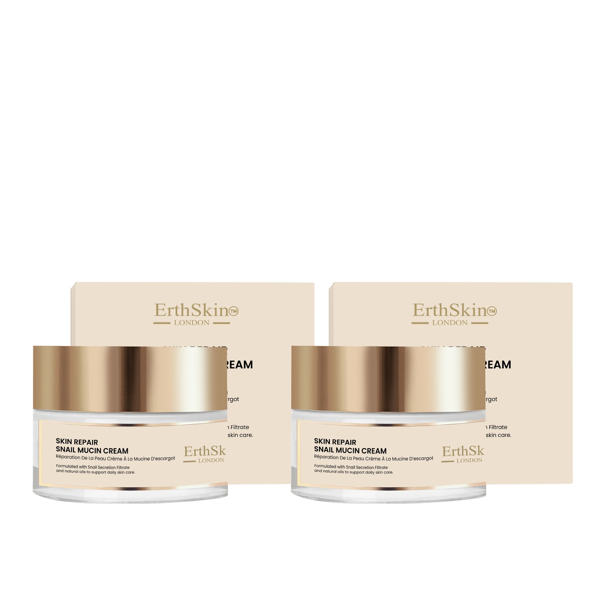 ErthSkin London Siero riparatore alla bava di lumaca + crema giorno SPF 30