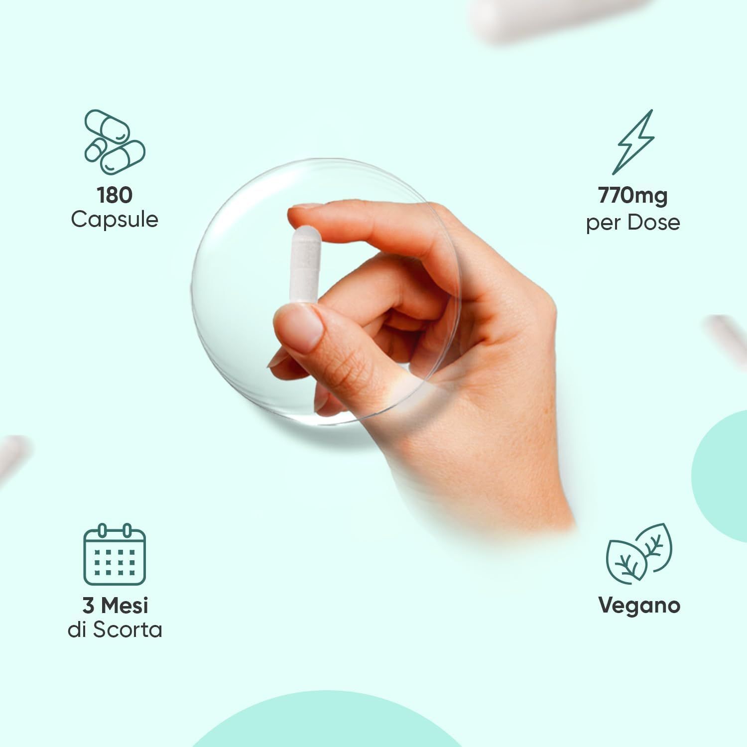 Capsule Water Away. Vantaggi: Potassio, muscoli, pressione sanguigna, metabolismo, affaticamento. 180 capsule.