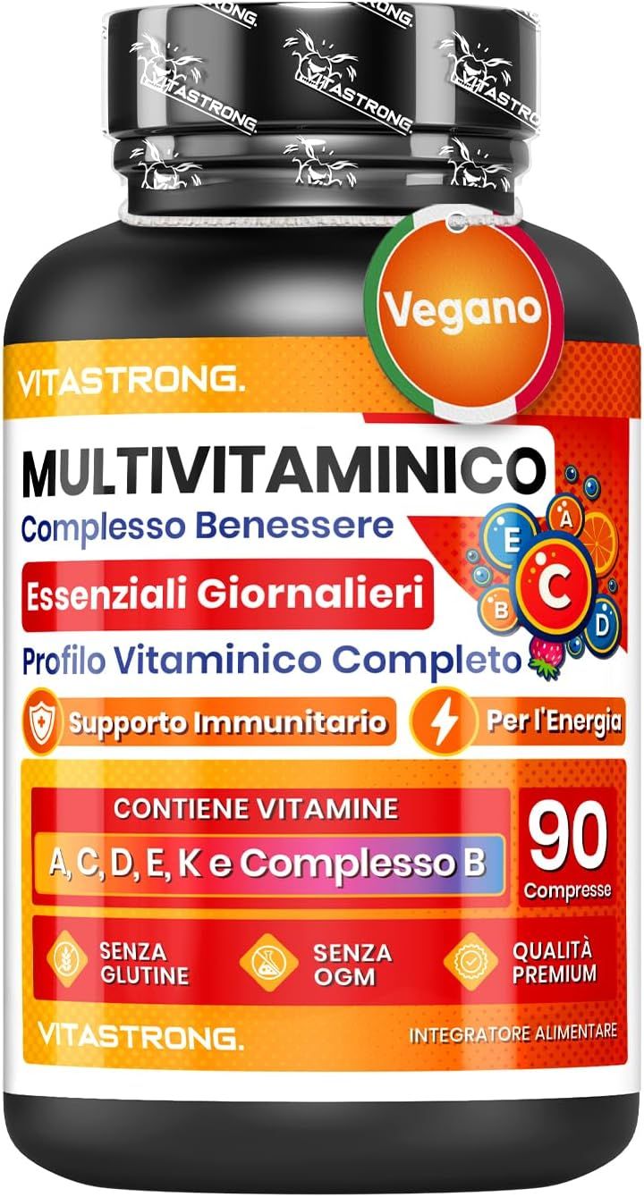 Vitastrong Multivitaminico – 90 Compresse, 23 Nutrienti Attivi