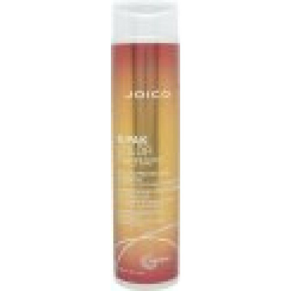 Shampoo Joico K-Pak Color Therapy. Flacone con tappo bianco. Etichetta dorata e rossa con nome e logo.