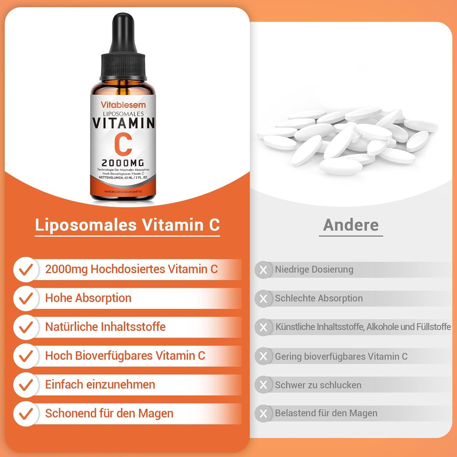 Vitablesem Vitamina C Liposomiale Liquida