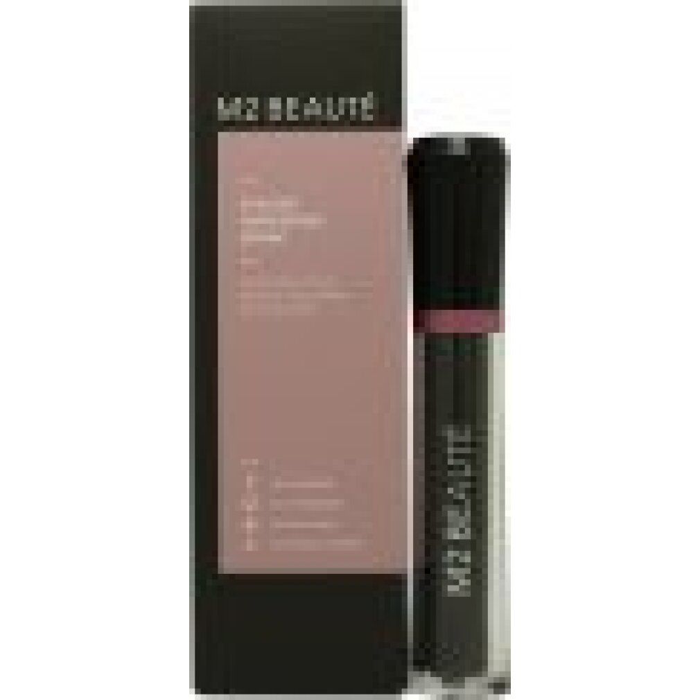 Flacone di siero e confezione. Flacone nero con tappo nero e dettaglio rosa. Confezione con nome del prodotto.