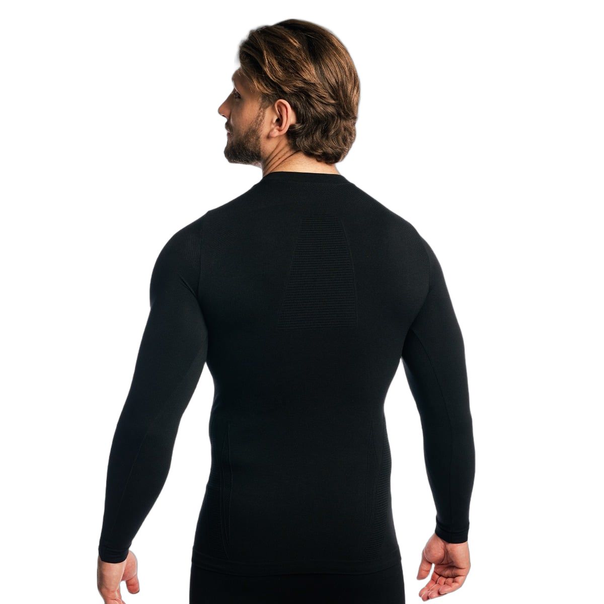 GymBeam Maglia uomo Fuse slim a maniche lunghe Black