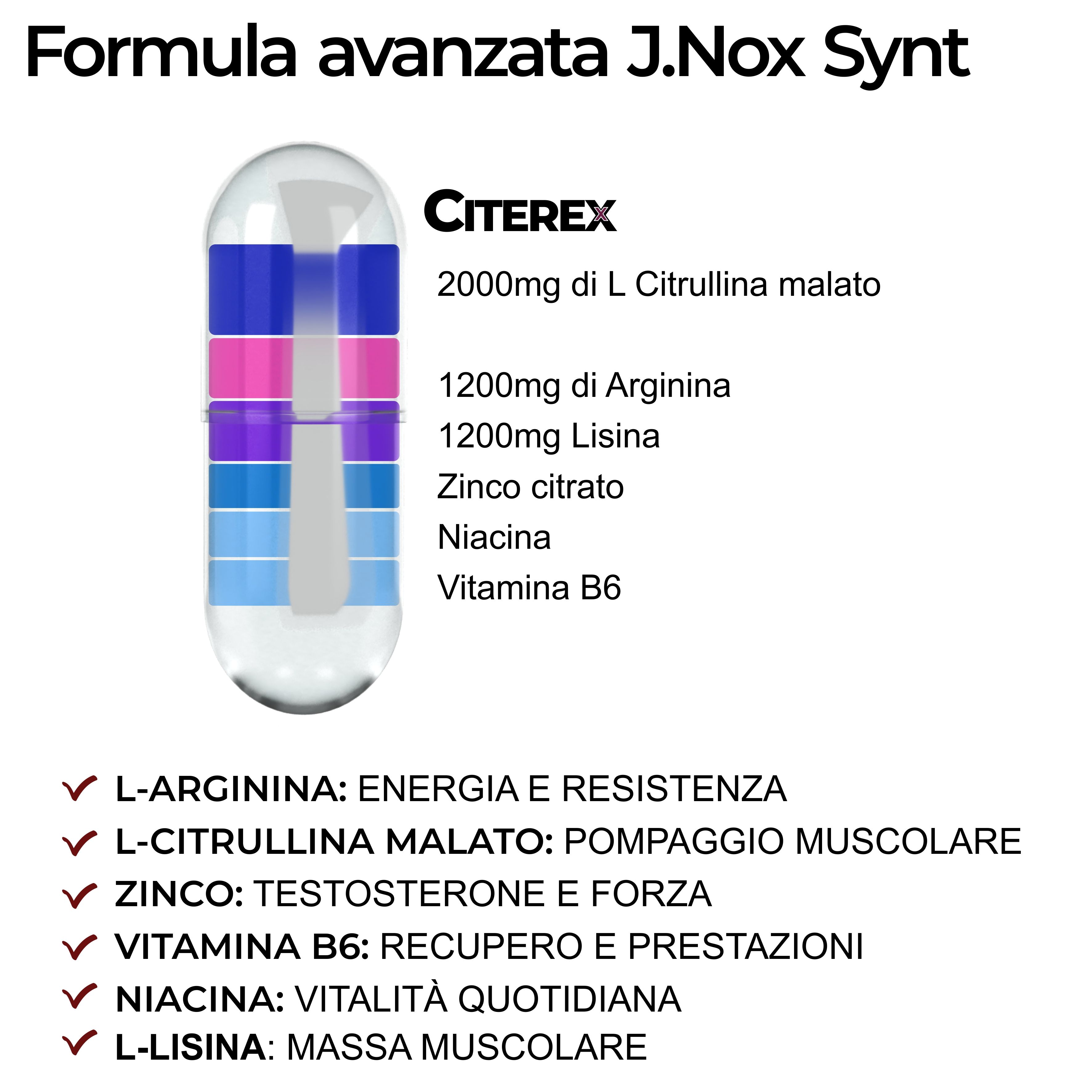 Citerex - Pre-Workout Naturale Senza Caffeina per Energia, Testosterone e Resistenza Muscolare
