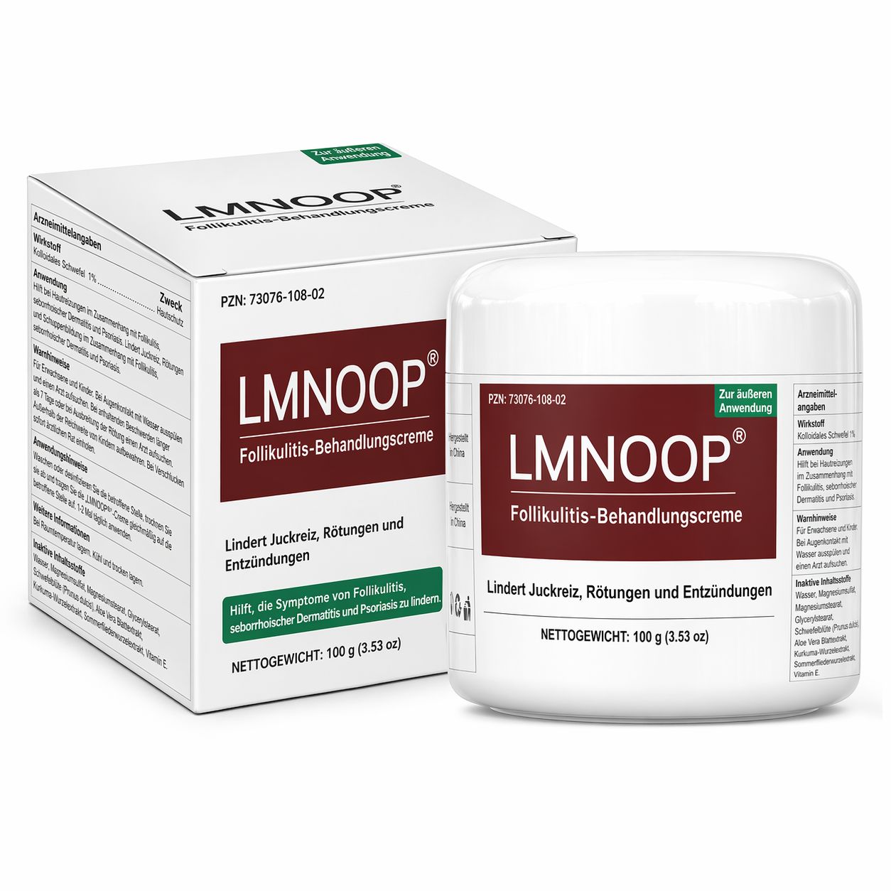 LMNOOP crema per follicolite per cuoio capelluto e corpo