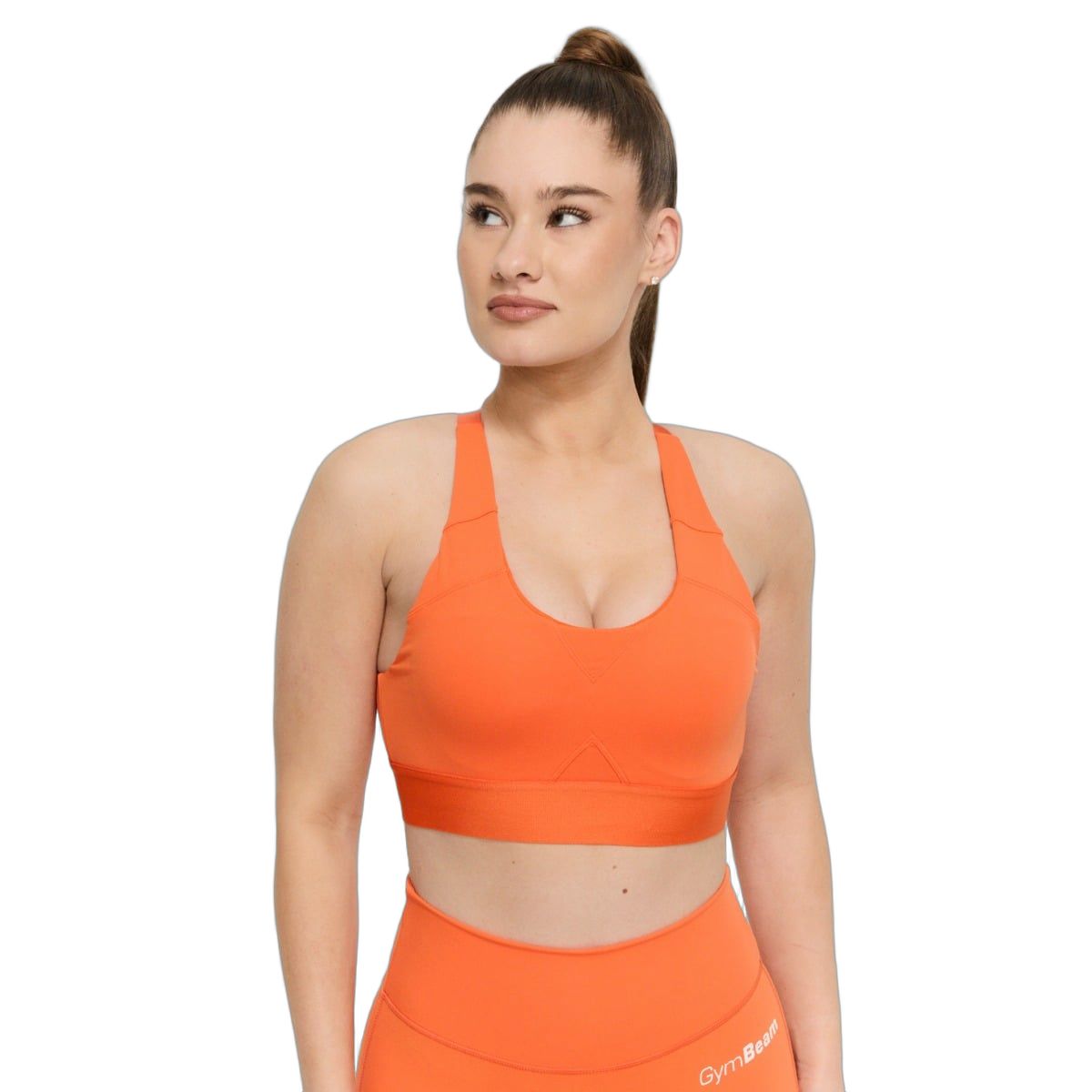 GymBeam Reggiseno sportivo donna Limitless Orange con spalline regolabili
