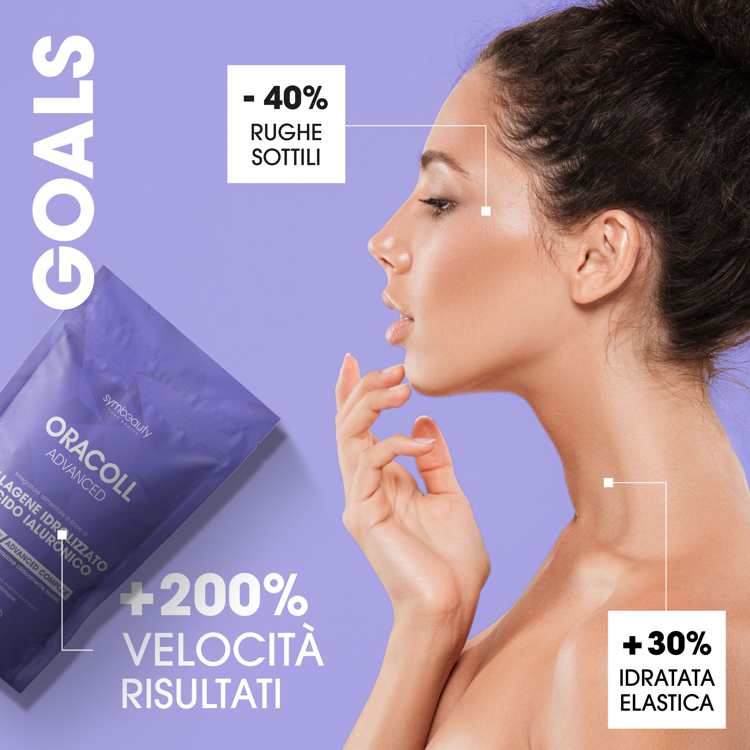 SYMBEAUTY® Collagene e Acido Ialuronico 2500mg, 210 CPR Collagene Idrolizzato Clinicamente Testato