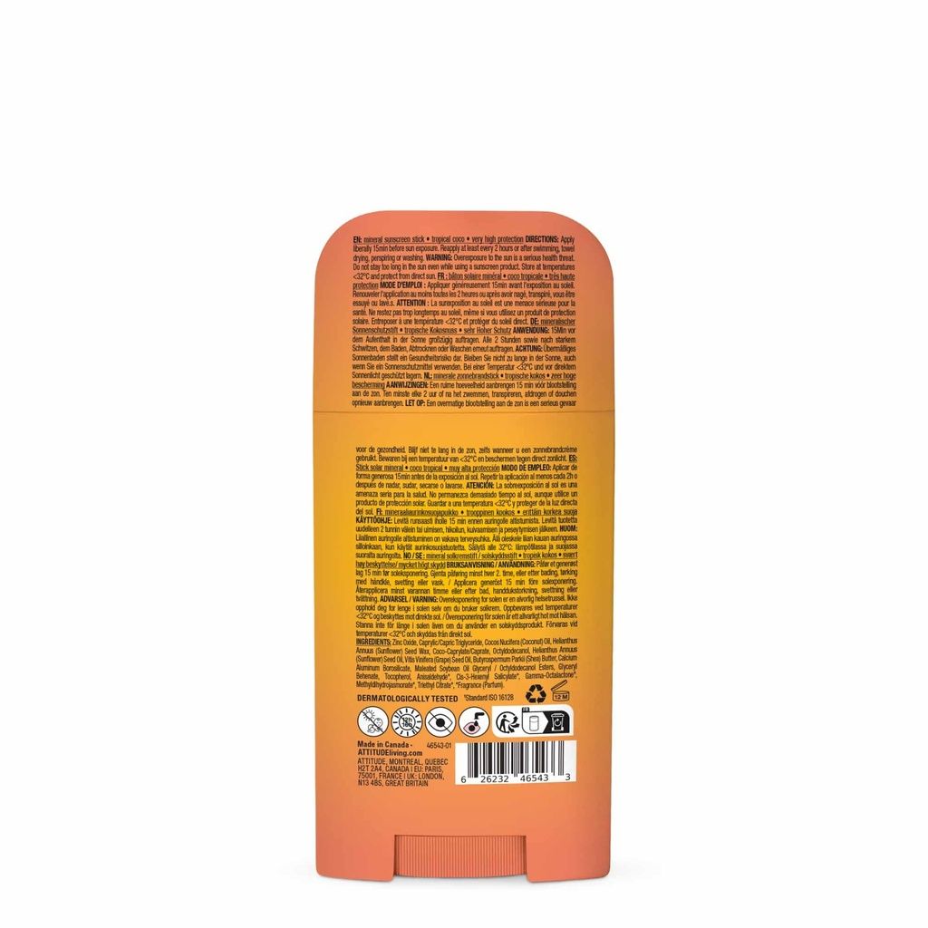 Stick Solare Minerale Viso e Corpo - SPF 50 - cocco tropicale