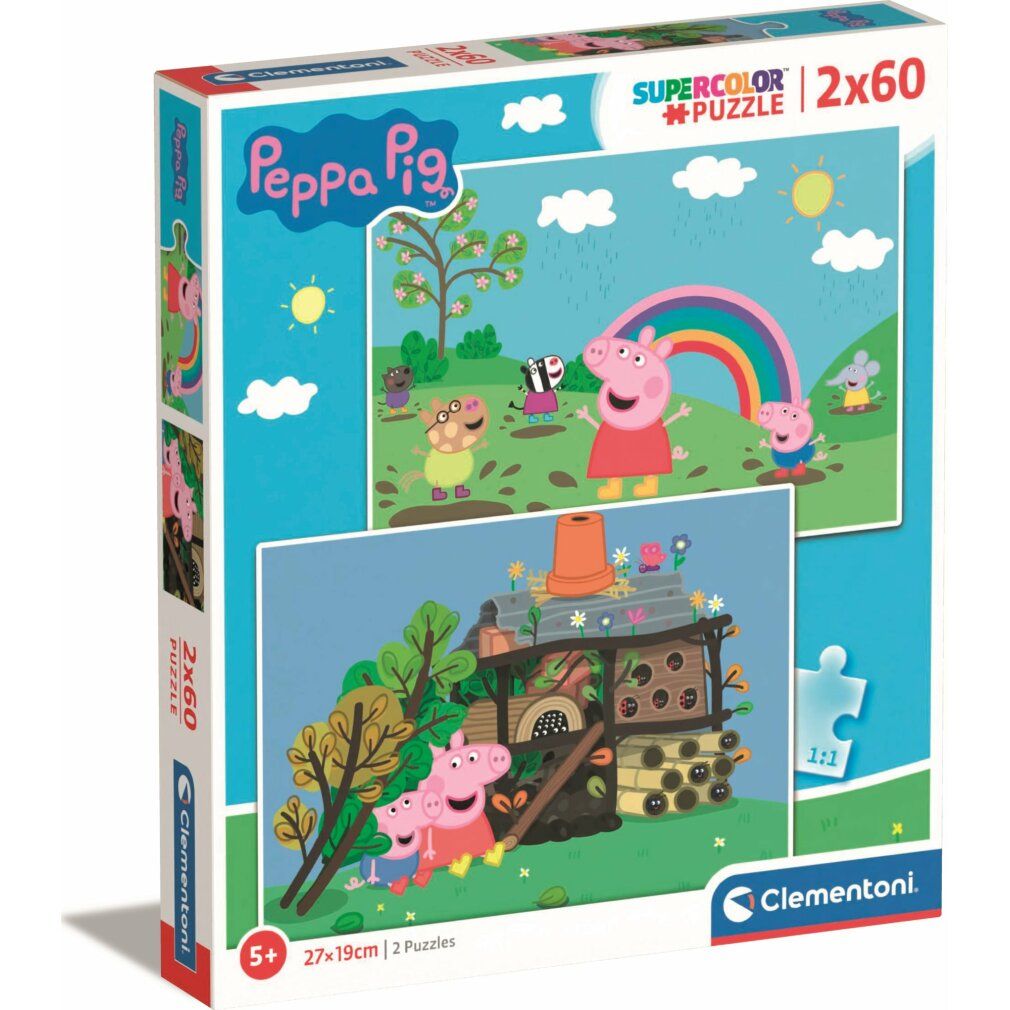 Puzzle Clementoni - Peppa Pig, 2x60 pezzi.